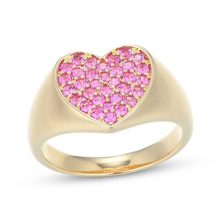 Simulated Pink Sapphire & Cubic Zirconia Bypass Ring - 14k Gold Over Sterling Silver