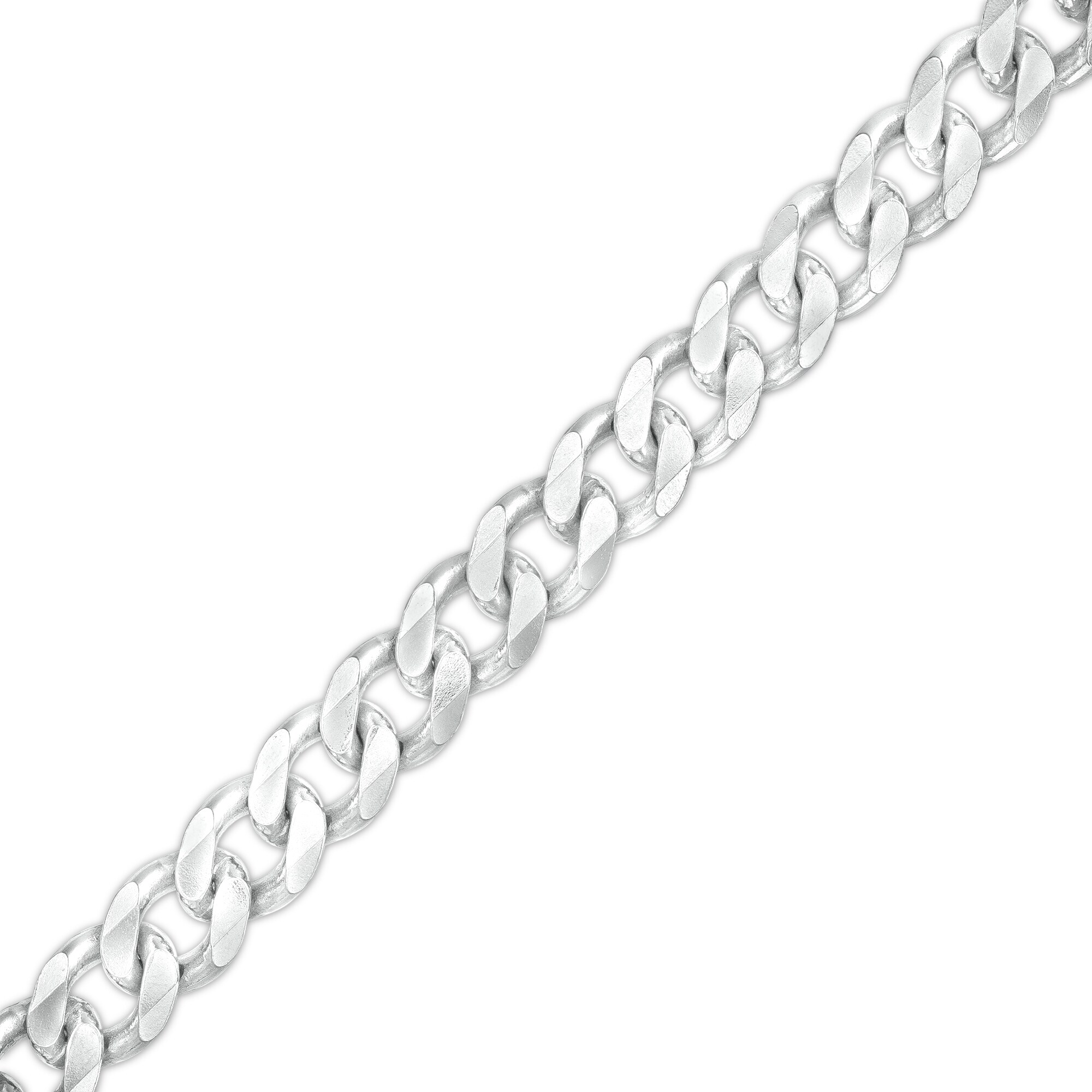 Curb Chain Bracelet in Sterling Silver - 9.0