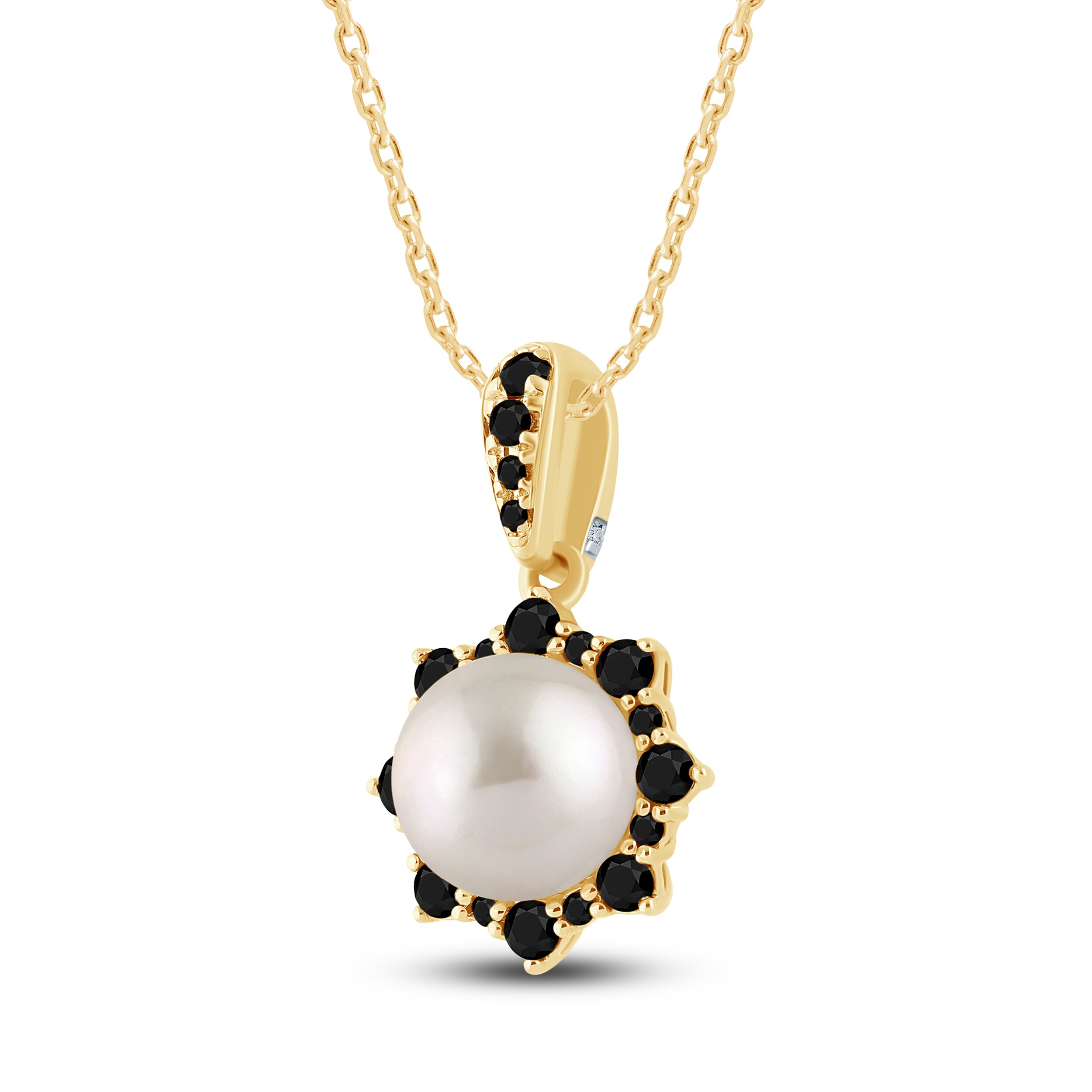 Pnina Tornai Freshwater Cultured Pearl & Black Diamond Pendant