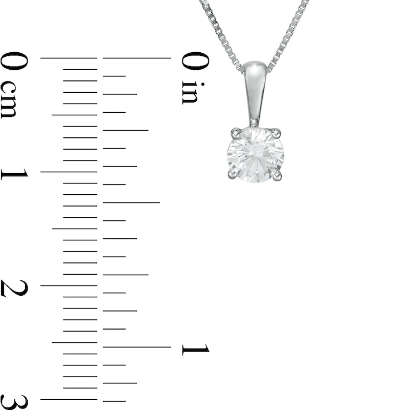 1/2 Certified Diamond Solitaire Pendant in 14K White Gold (J/I2)