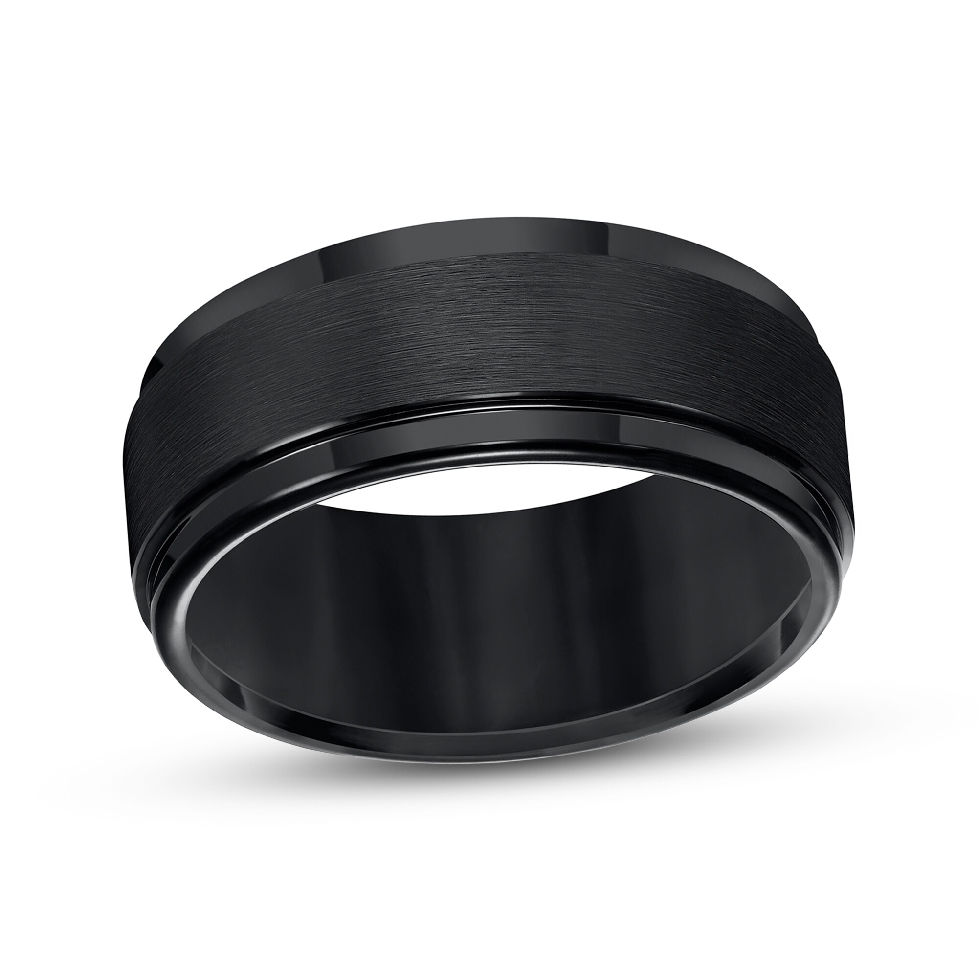 Triton 9.0mm Comfort Fit Black Tungsten Wedding Band | Zales Outlet