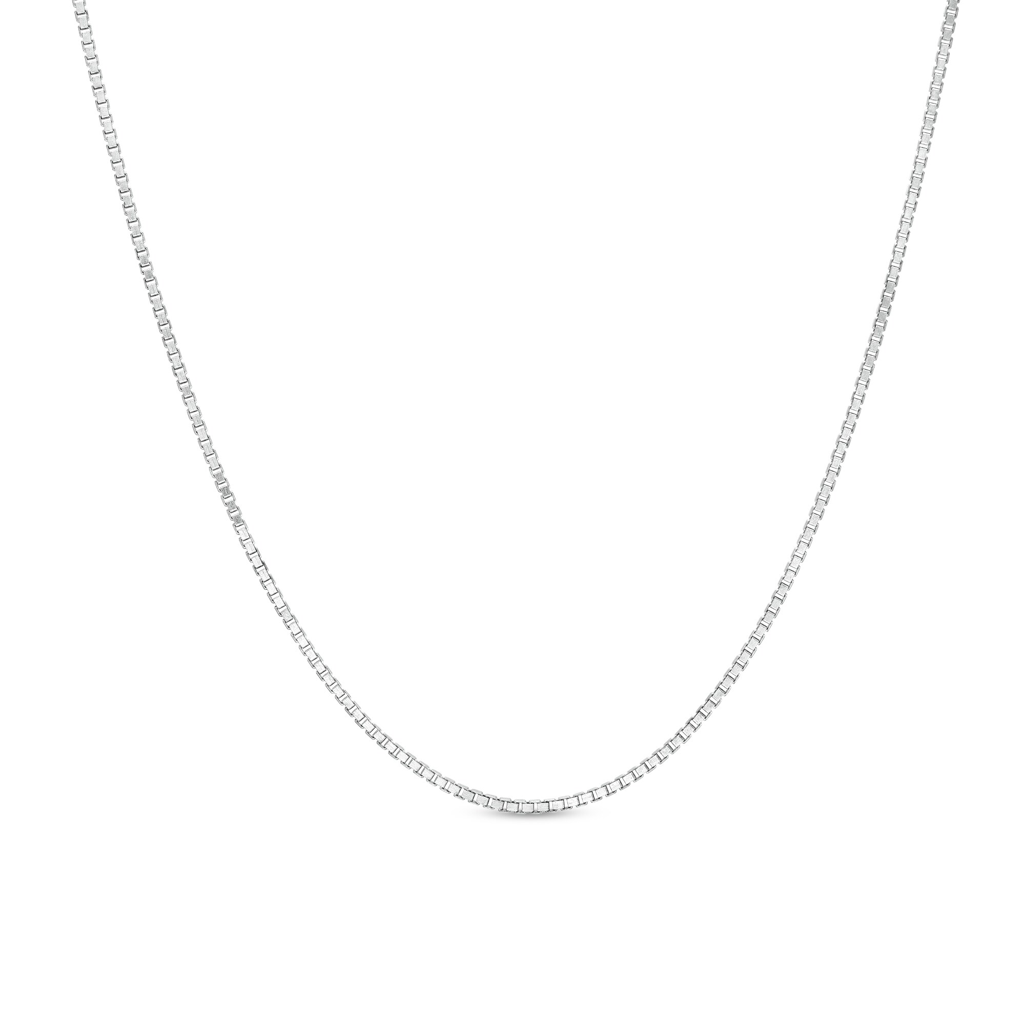 1.3mm Box Chain Necklace in Sterling Silver - 22