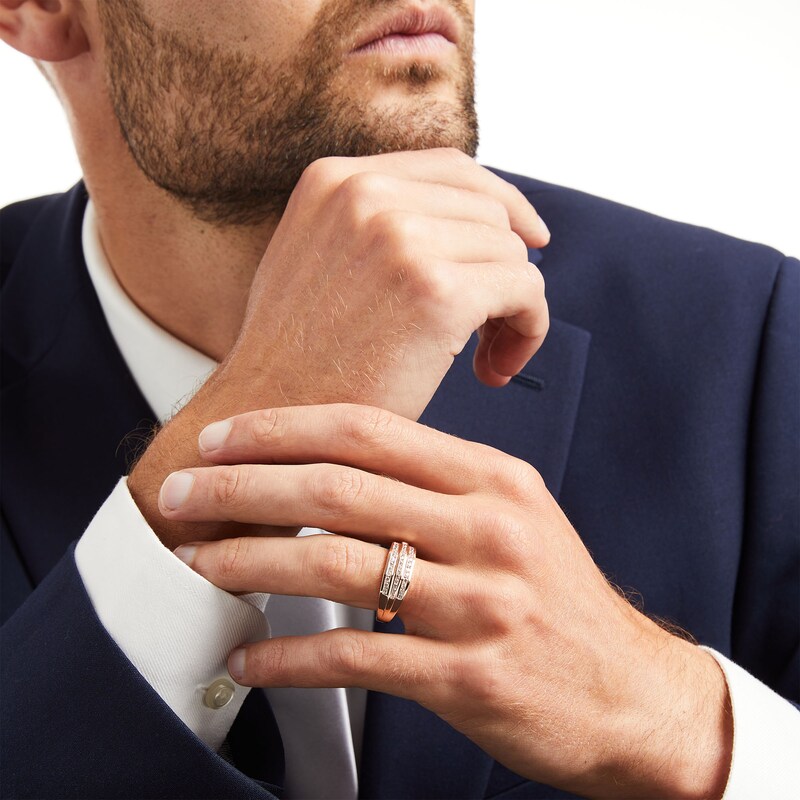 1/2 Diamond Wedding Band in 10K Rose Gold Zales Outlet