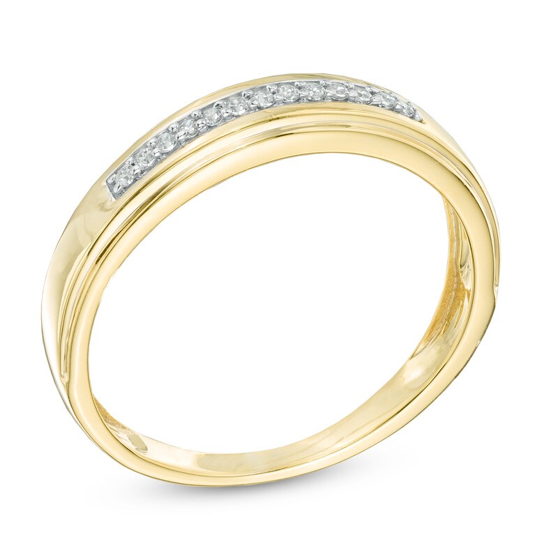 1/10 CT. T.W. Diamond Wedding Band in 10K Gold | Zales Outlet