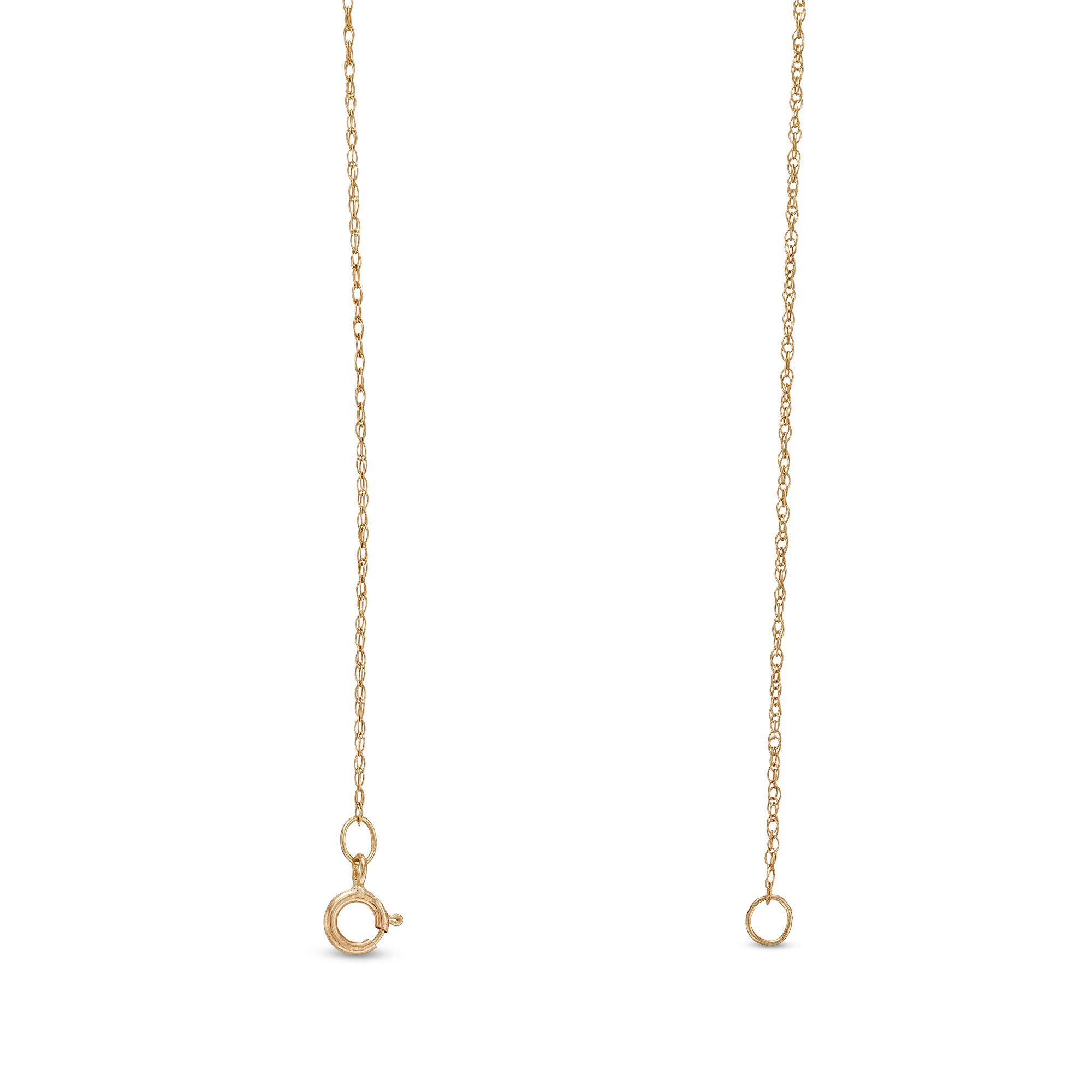 0.76mm Rope Chain Necklace in Solid 14K Gold - 18