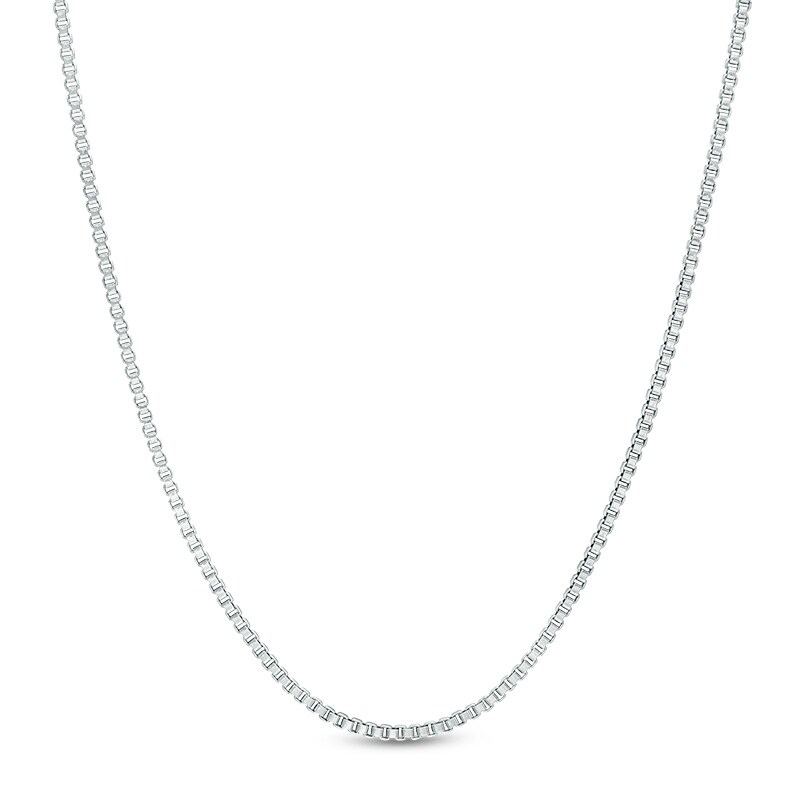 Ladies' 1.1mm Box Chain Necklace in Sterling Silver - 20" Ladies' 1.1mm Box Chain Necklace in Sterling Silver - 20"