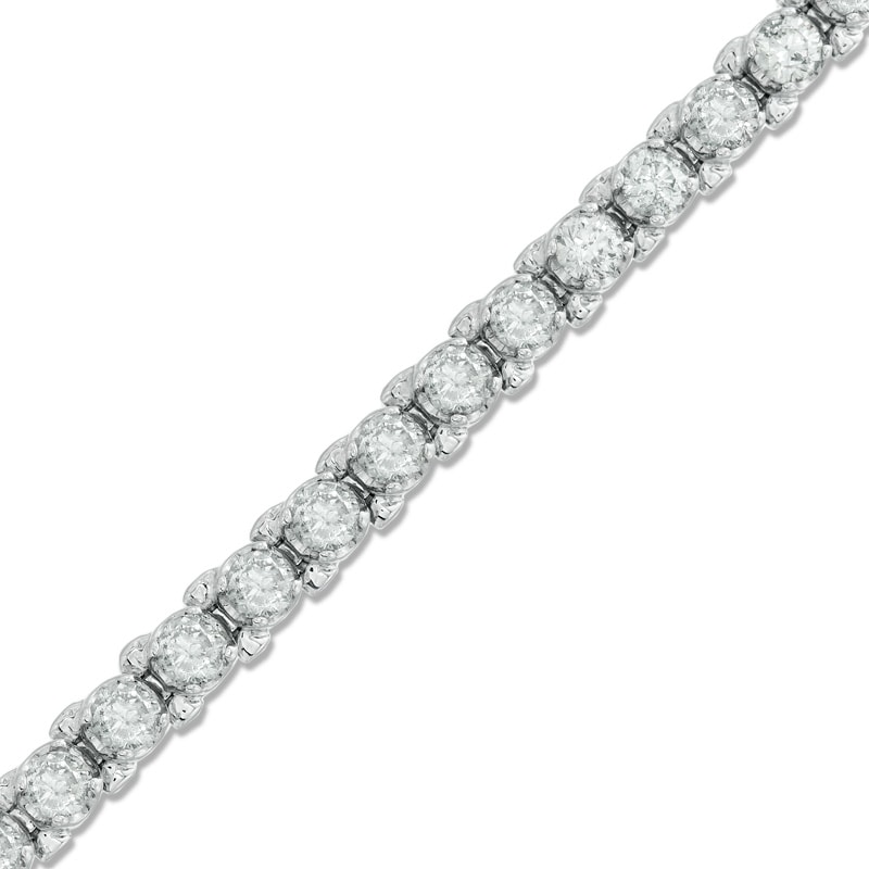 4.00 CT. T.W. Diamond Tennis Bracelet in 10K White Gold | Peoples