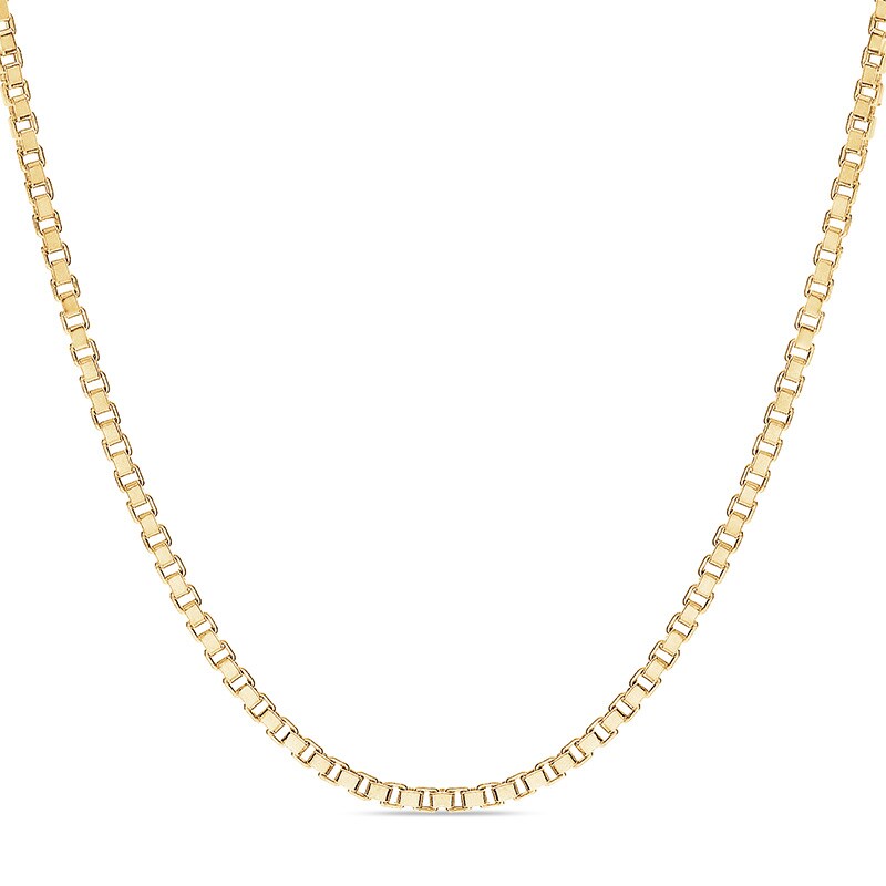 Men's 1.4mm Box Chain Necklace in 14K Gold - 24