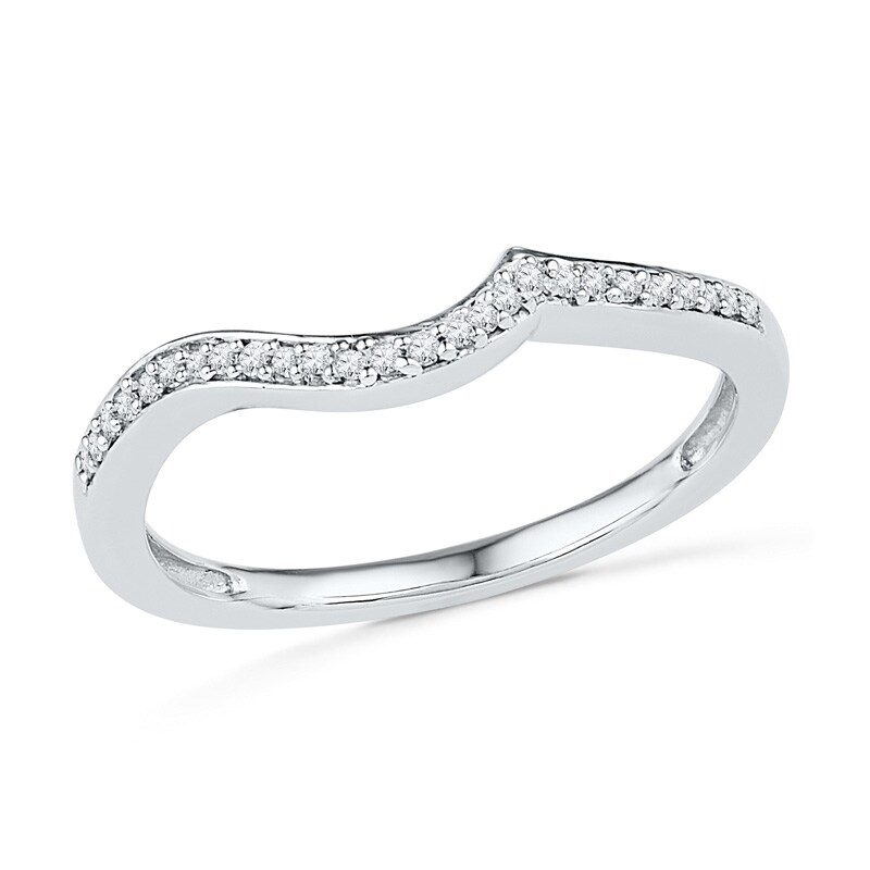ムンビン&サナ FLAWLESS ツイストダブルリング+パンフレット+巾着セット 1/3 CT. T.W. Multi-Diamond Twist Shank Bridal Set in 10K White
