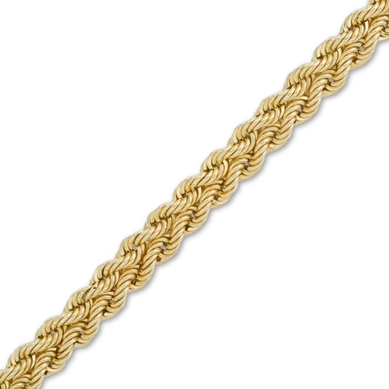 Double Row Braided Rope Chain Bracelet in 10K Gold - 7.25&quot