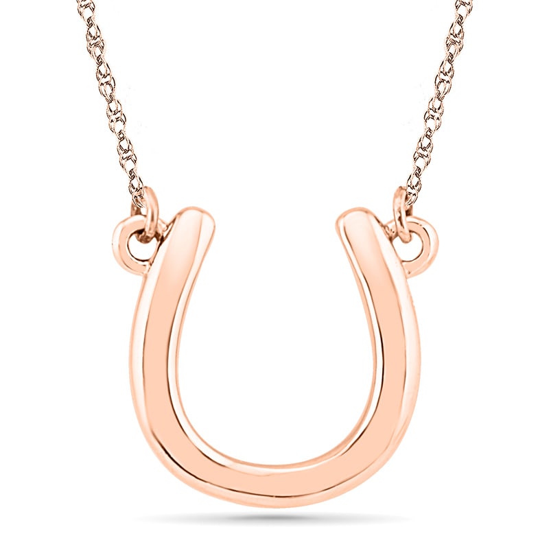 Horseshoe Necklace in 10K Rose Gold | Peoples Jewellers