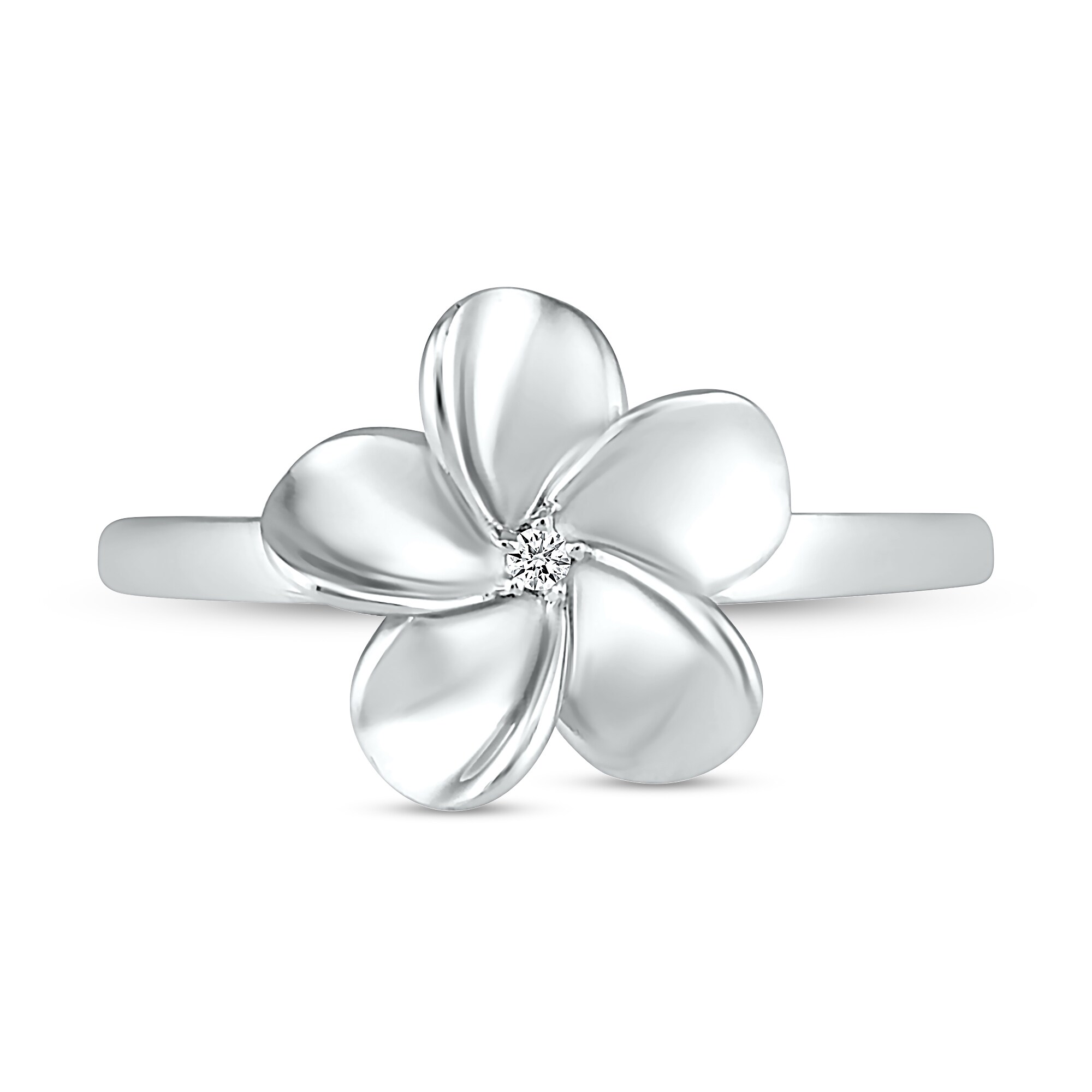 Diamond Accent Flower Ring in Sterling Silver | Zales