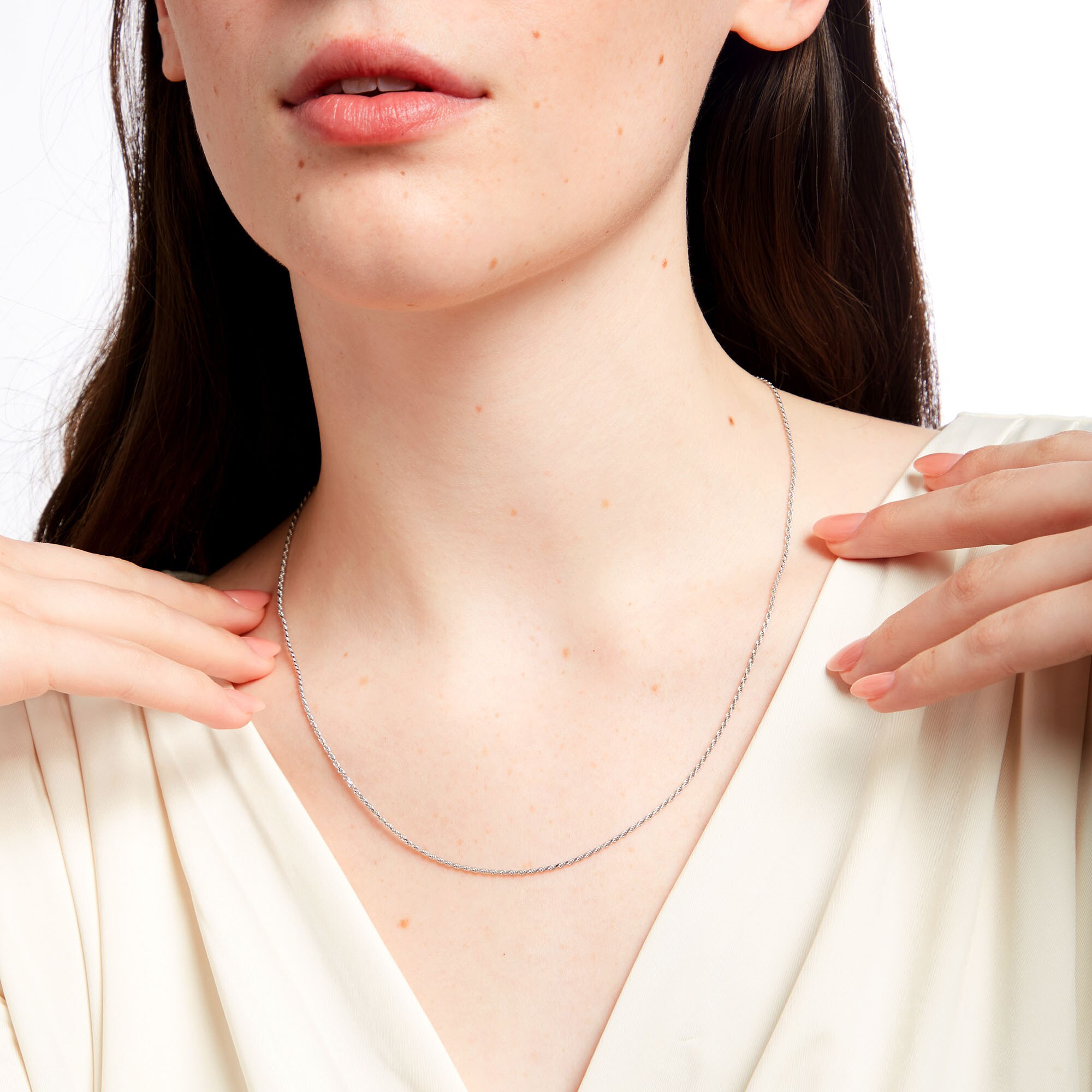 035 Gauge Rope Chain Necklace in Sterling Silver - 20&quot