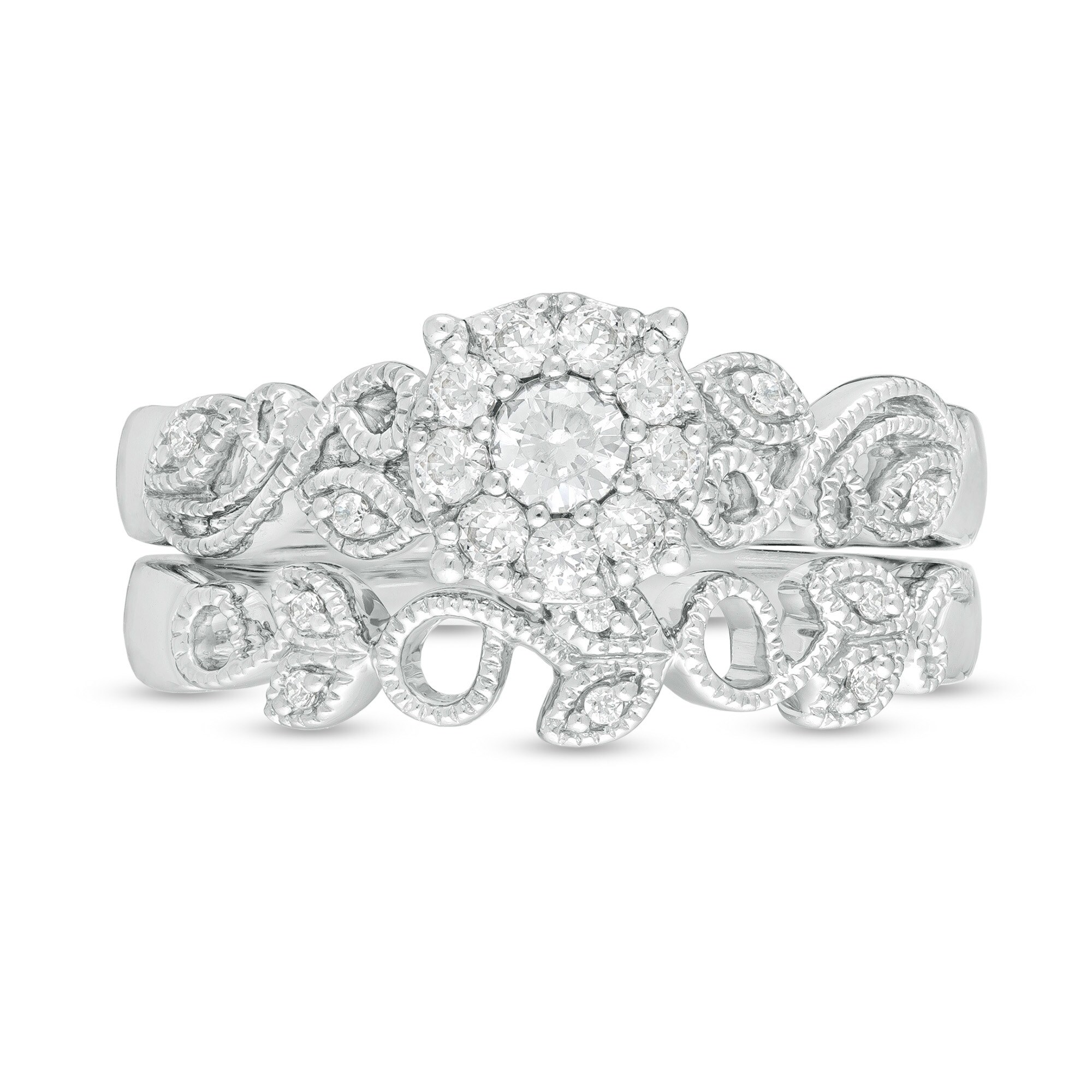 〚DIAMOND WEDDING〛No.36／Limited Edition80 X' Diamond Wedding Band, Size 7 1/4