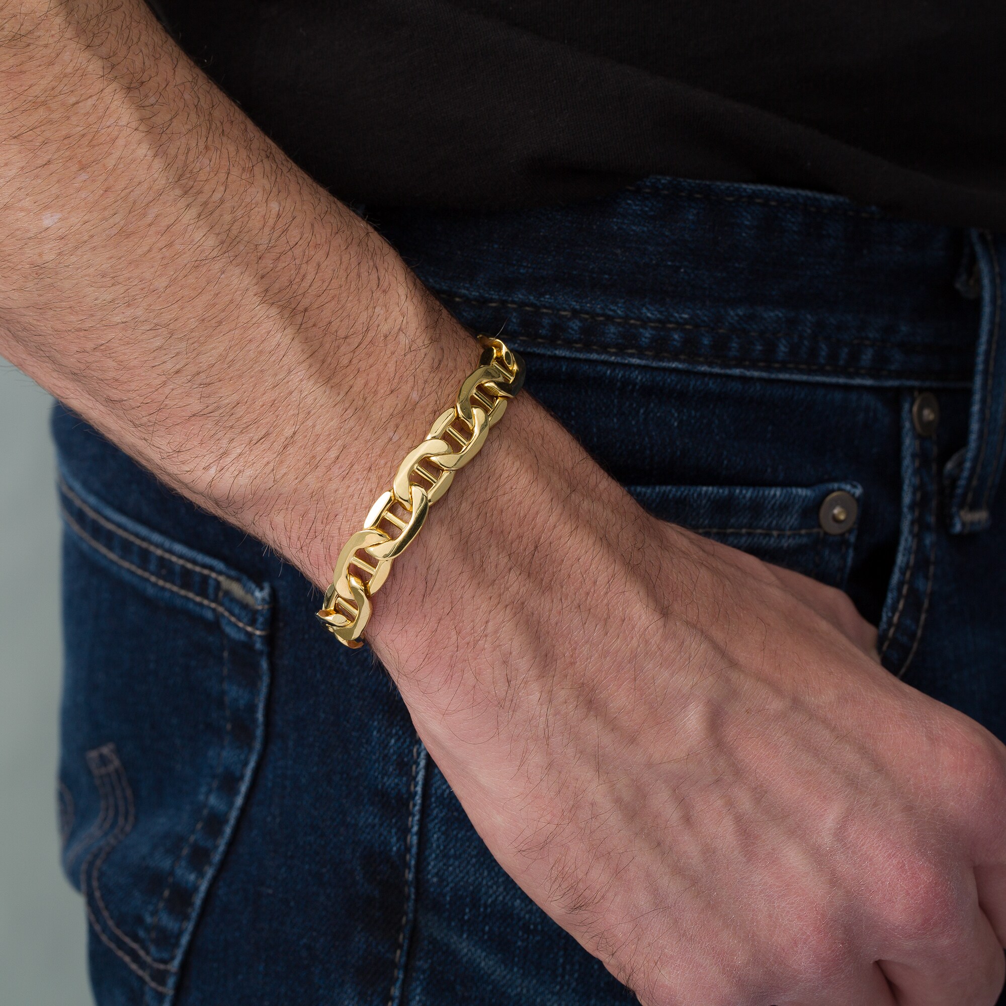 10.3mm Mariner Link Chain Bracelet in 10K Gold - 9