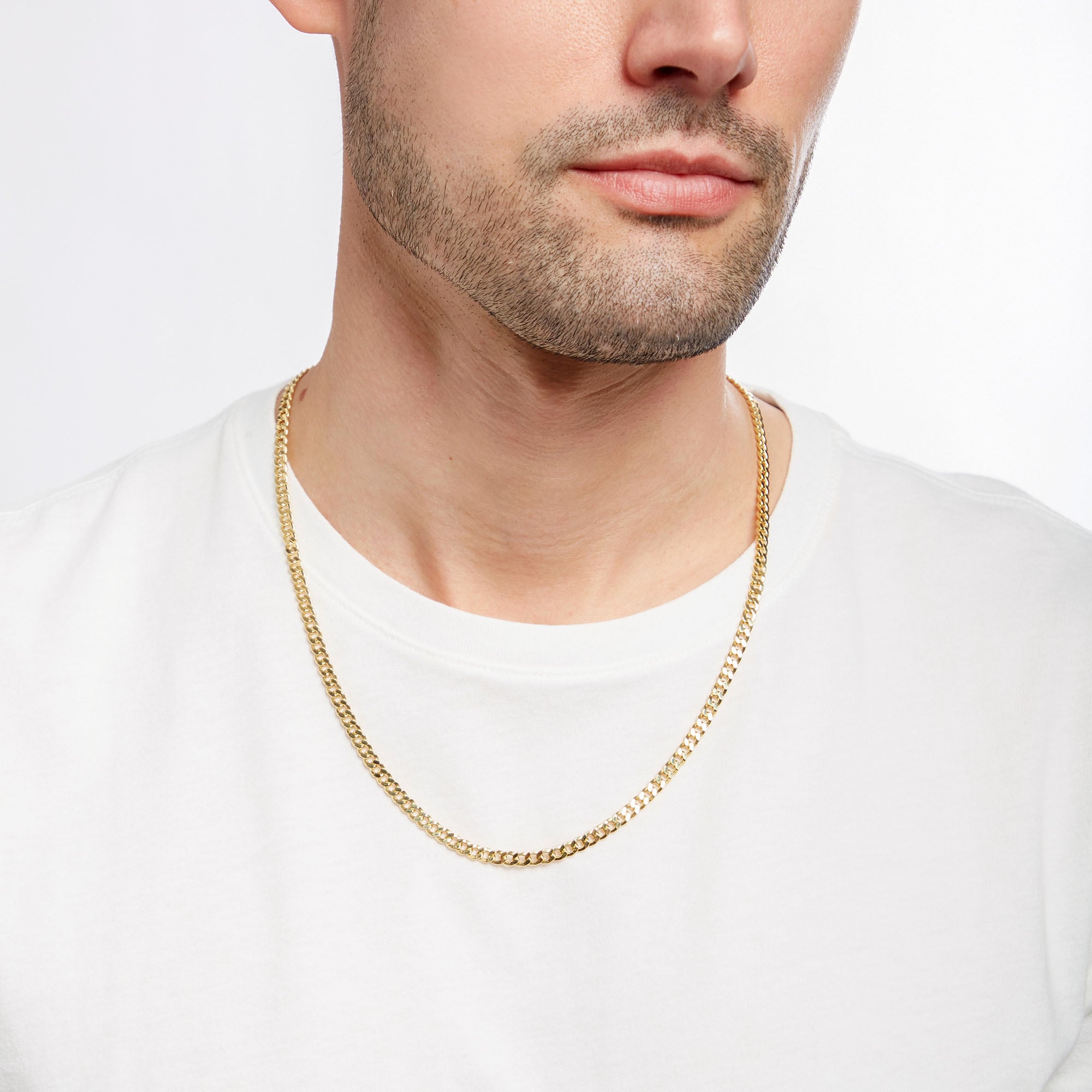 Men's Made in Italy 4.6mm Cuban Curb Chain Necklace in 14K Gold