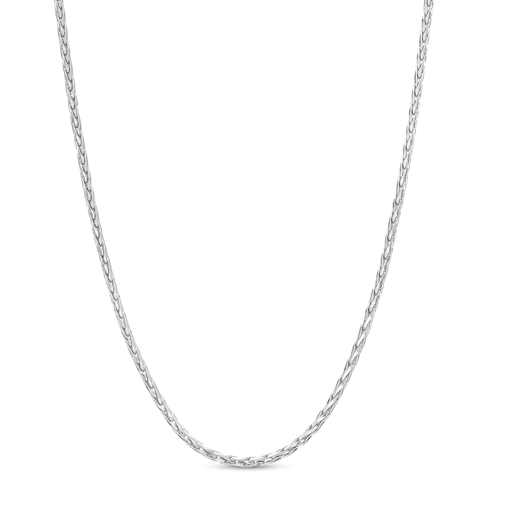 アクセサリー Silver 925 short necklace 030 Gauge Diamond-Cut Foxtail Chain Necklace in Sterling Silver