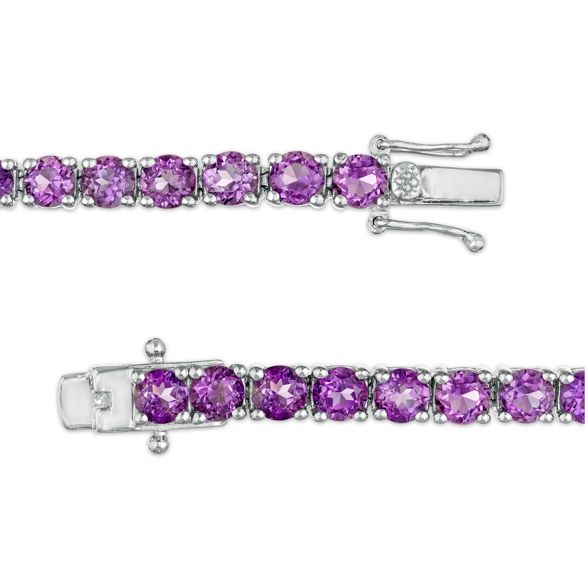 4.0mm Amethyst Tennis Bracelet in Sterling Silver | Peoples Jewellers