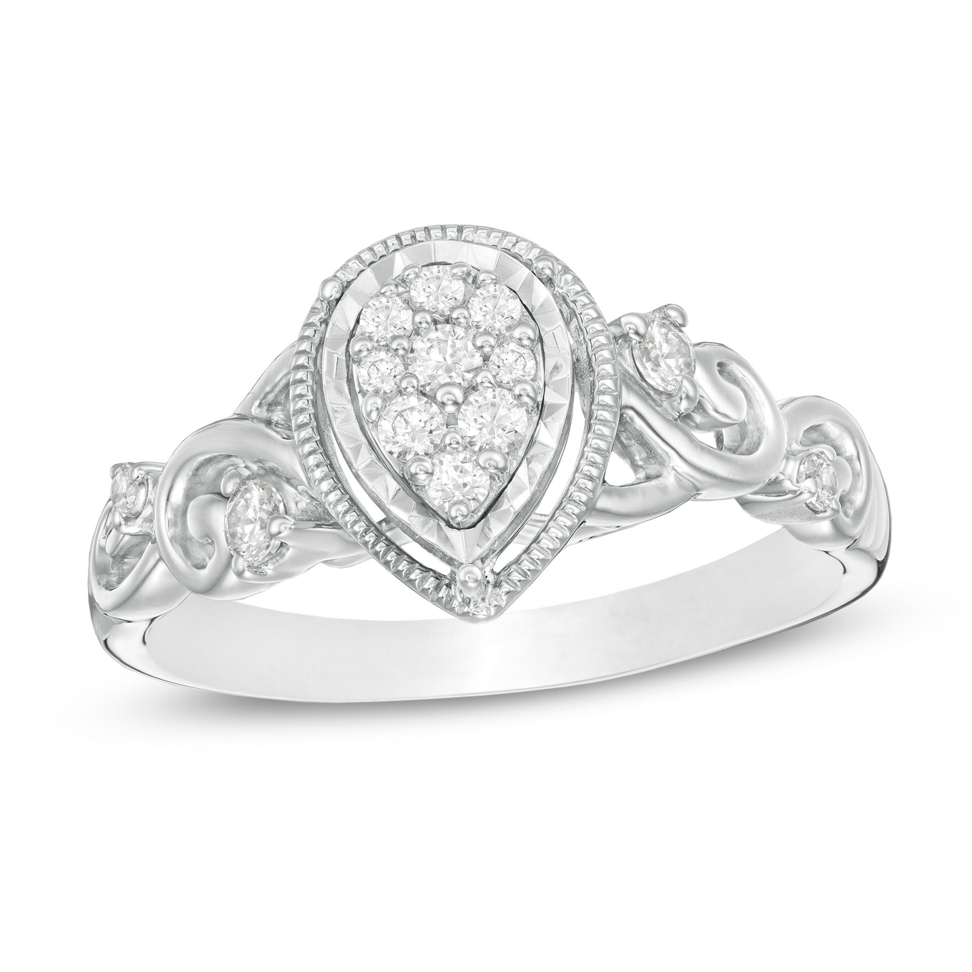 Cherished Promise Collection™ 1/5 CT. T.W. Diamond Teardrop Frame