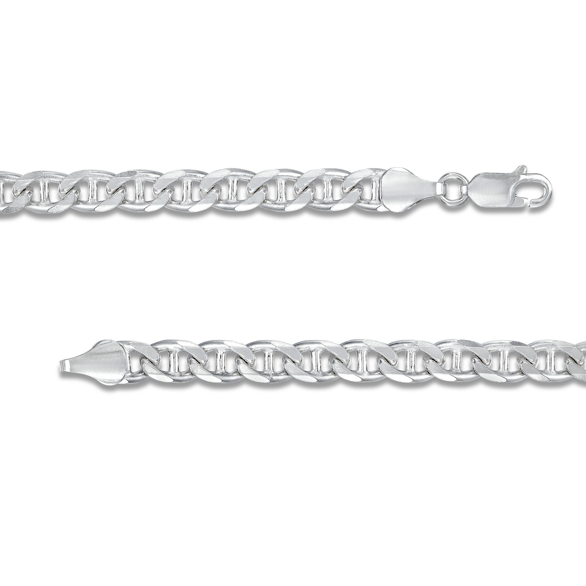 5.7mm Mariner Chain Necklace in Solid Sterling Silver - 22&quot