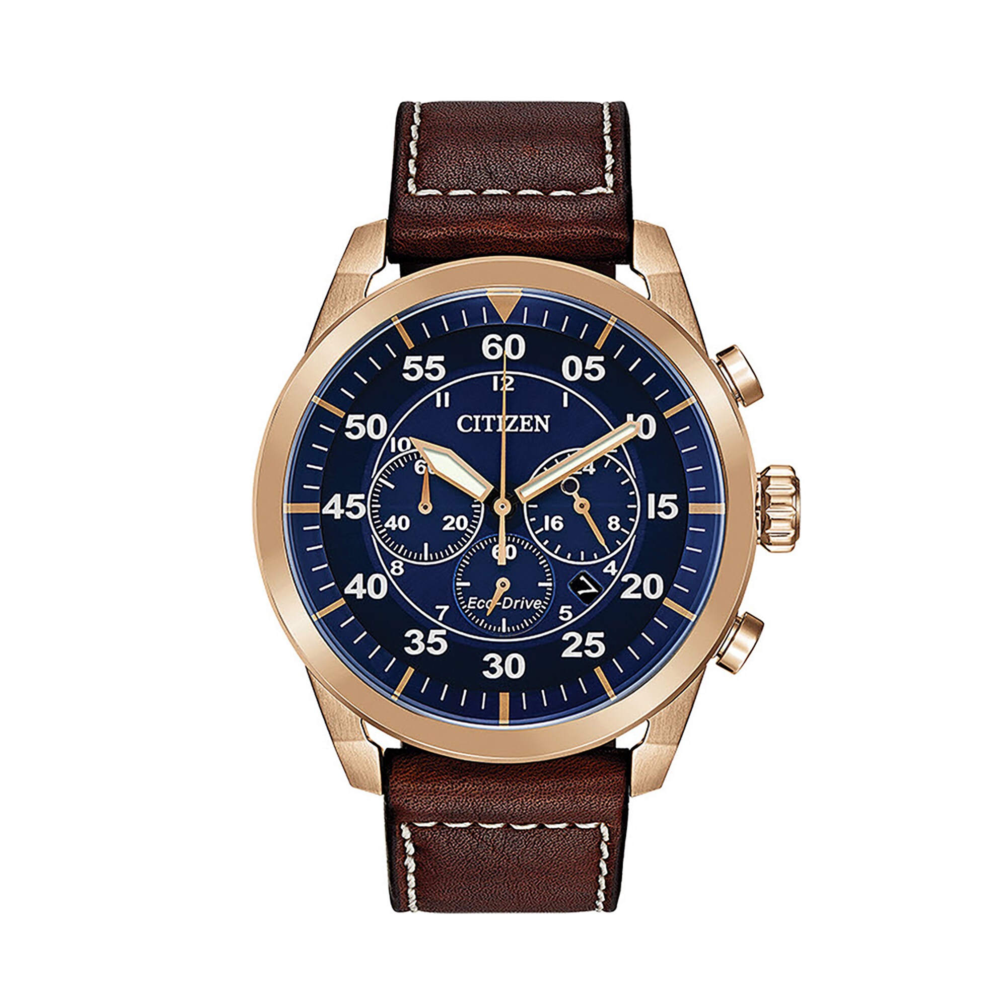 Men's Citizen Eco-Drive® Avion Chronograph Gold-Tone Strap Watch