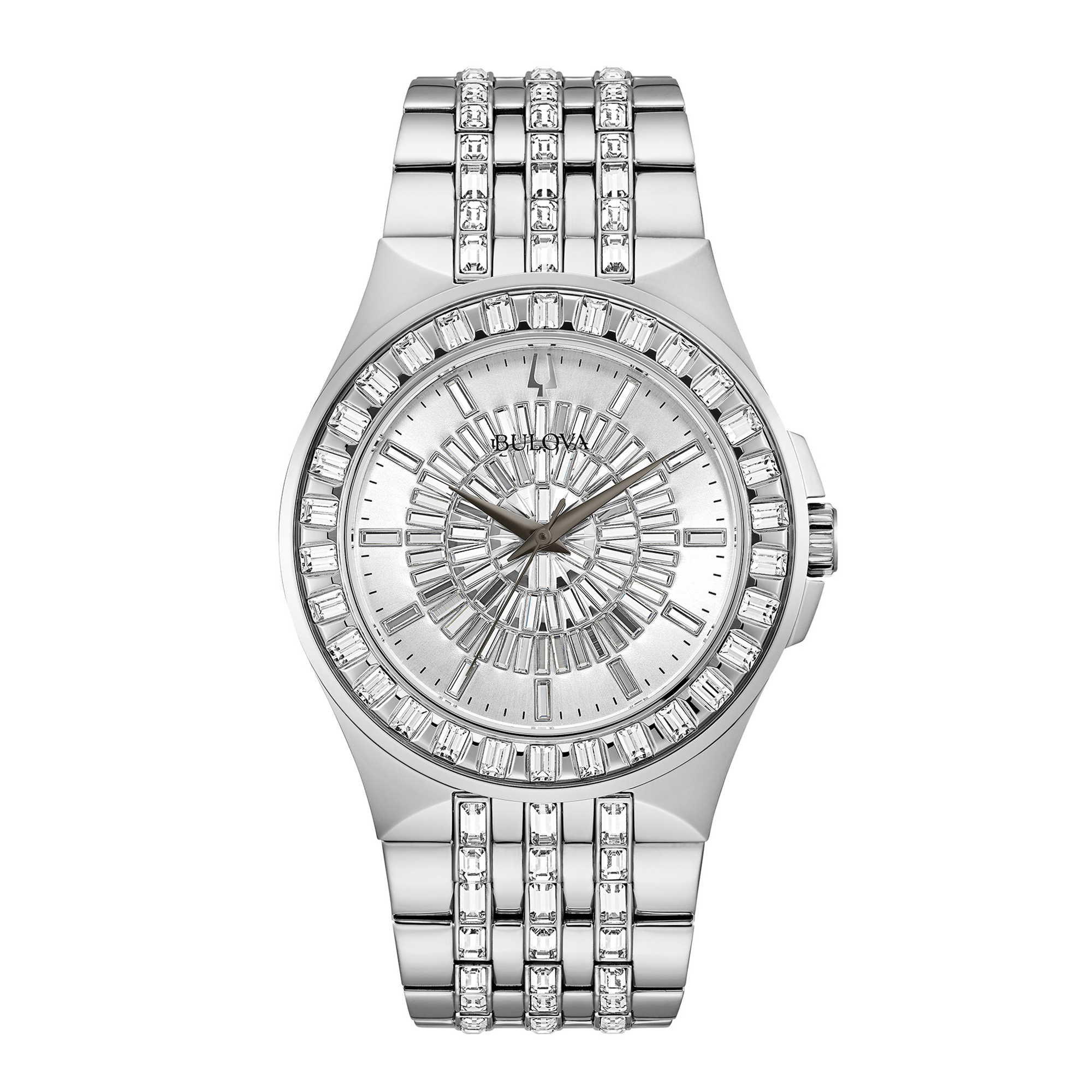 SALE! Bulova Silver Accent Crystal Watch Bulova Crystal Octava Collection 96A285 - Cirelli Jewelers main image 4