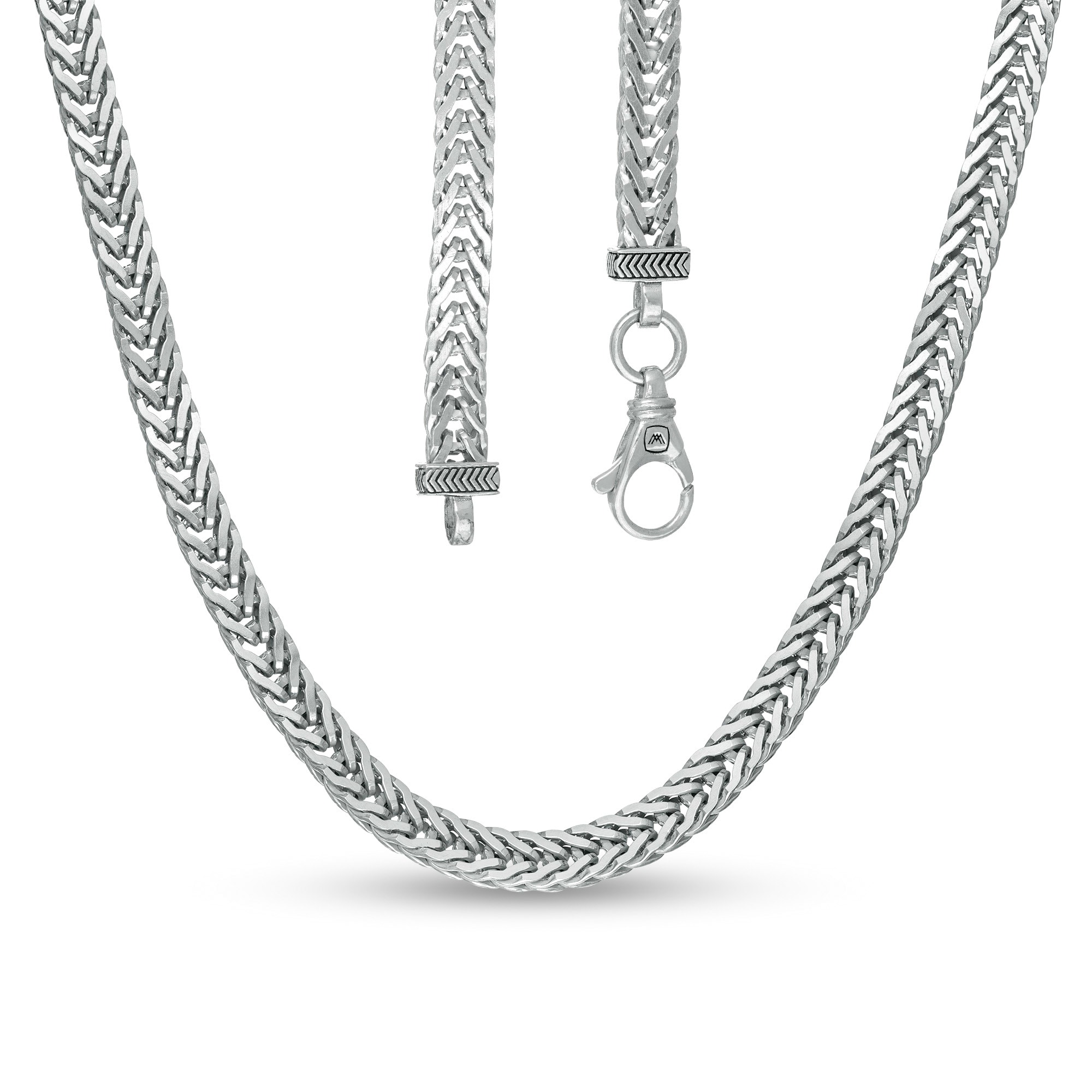 Vera Wang Men 6.0mm Foxtail Chain Necklace in Solid Sterling