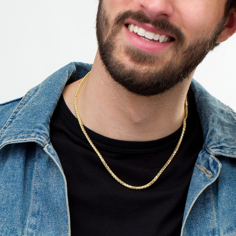 Franco Snake Chain Necklace in Hollow 10K Gold 20&quot