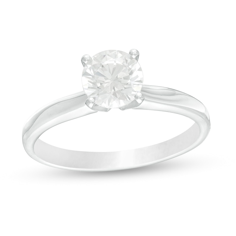 Certified Lab-Grown Diamond Solitaire Engagement Ring in 14K White  Gold (F/SI2)