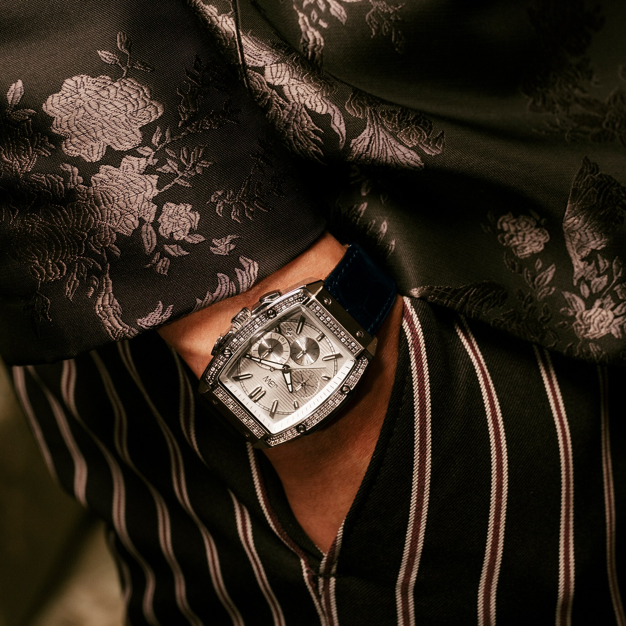 Men's JBW Echelon 1/4 CT. T.W. Diamond Chronograph Strap Watch