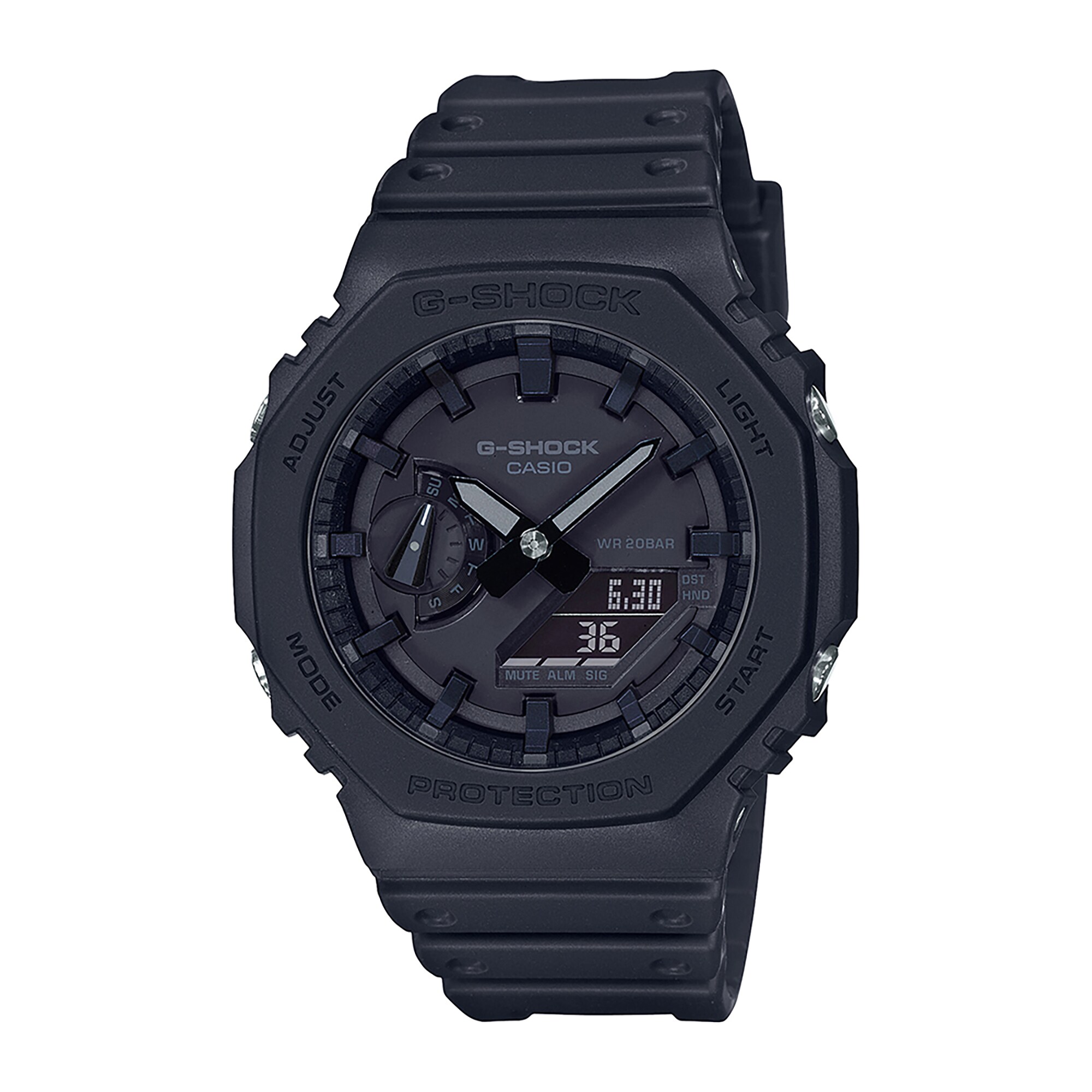 CASIO G-SHOCK ブラック腕時計 Men's Casio G-Shock Classic Black Resin Strap Watch with Black