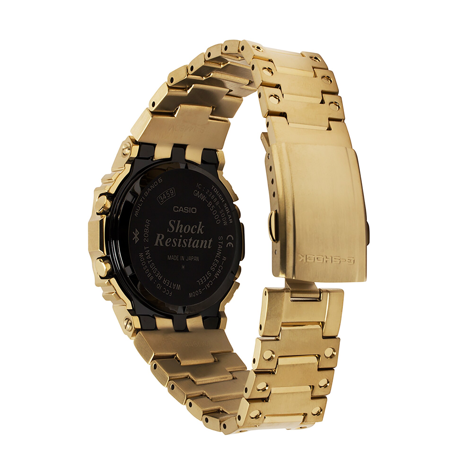 Men's Casio G-Shock Classic Gold-Tone Watch with Octagonal Black