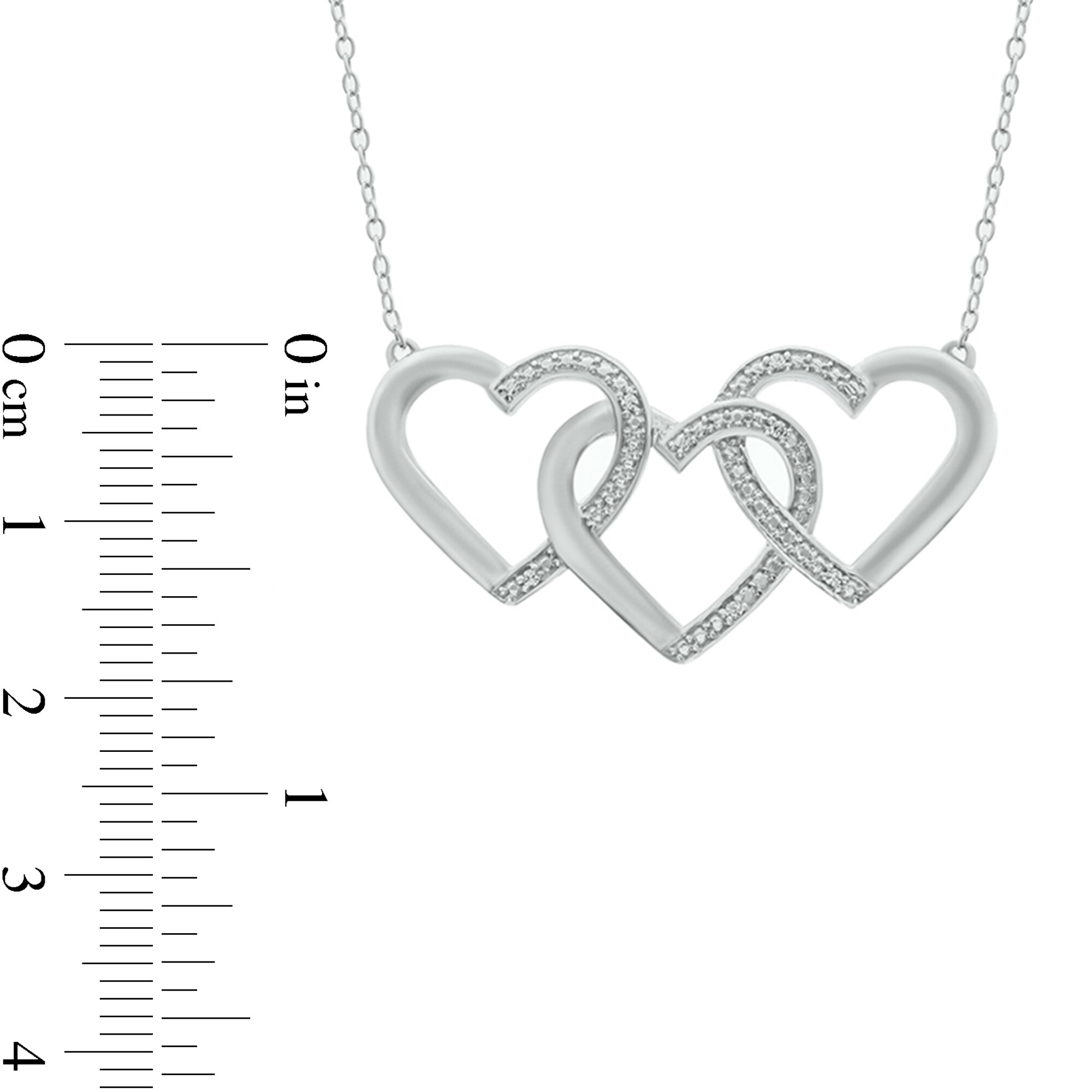 アクセサリー RILY Three Hearts Necklace Silver Sterling Silver Three Hearts Necklace | FashionJunkie4Life