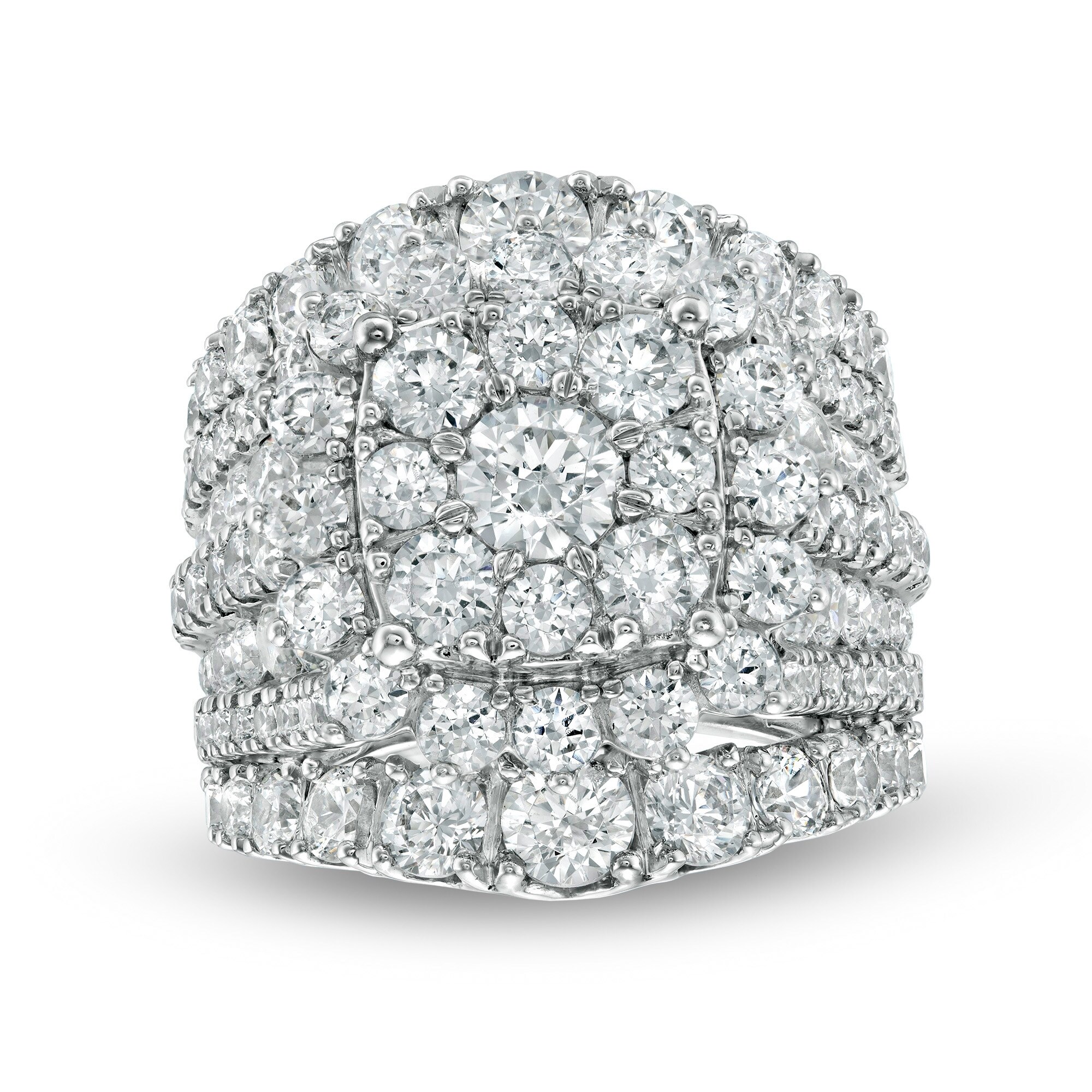 8 CT. T.W. Diamond Double Frame Multi-Row Engagement Ring in 14K