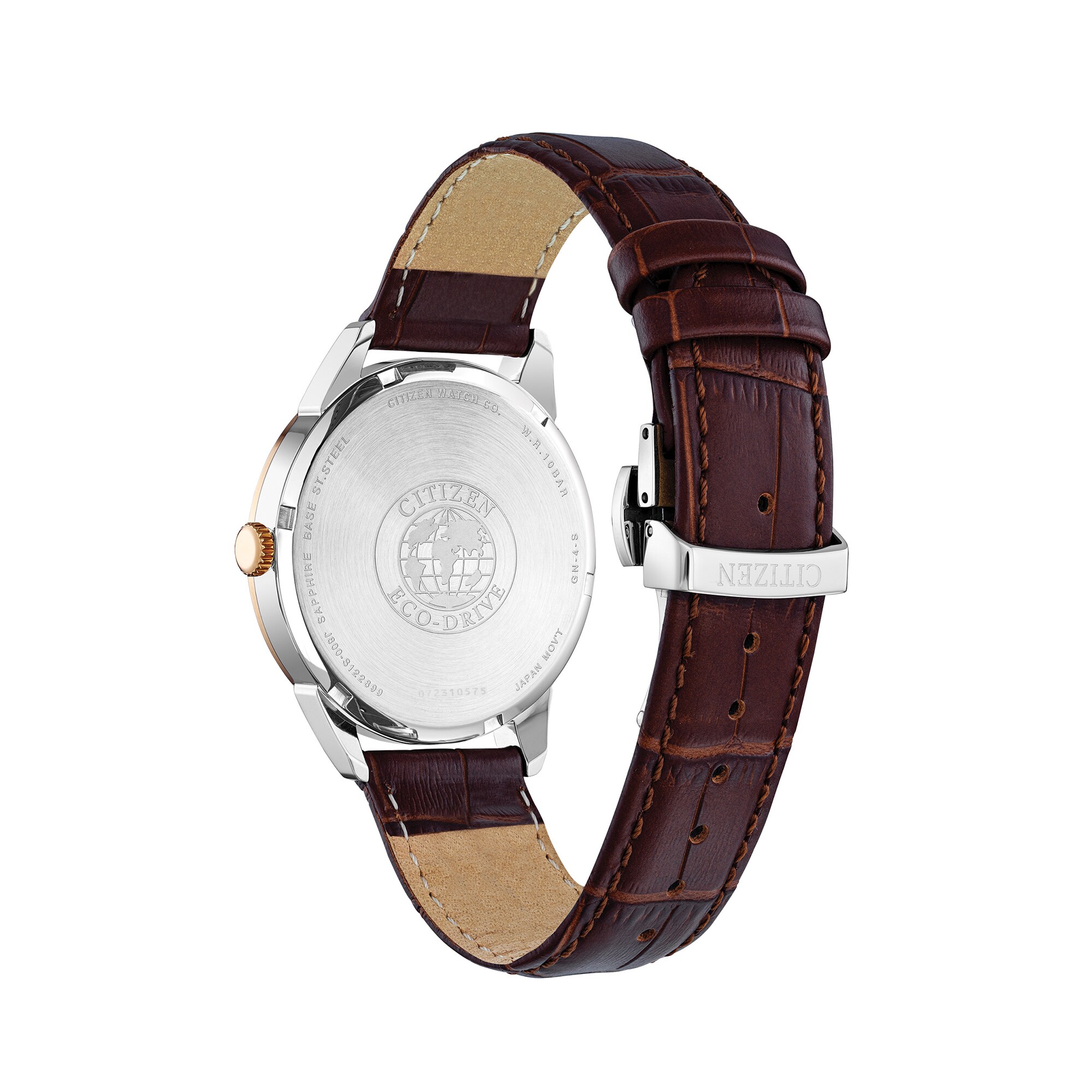 Men's Citizen Eco-Drive® Corso Two-Tone Brown Strap Watch with