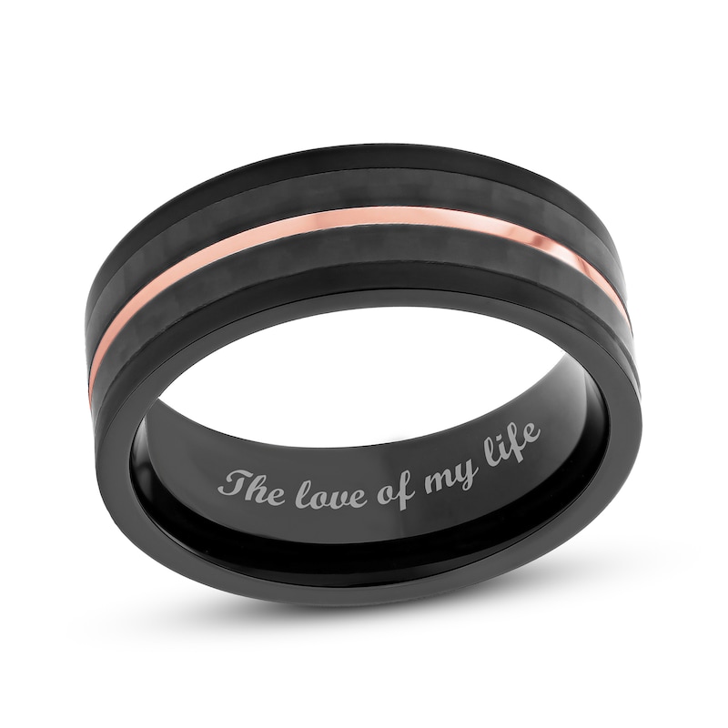 Groove Comfort-Fit Wedding Band in Stainless Steel with