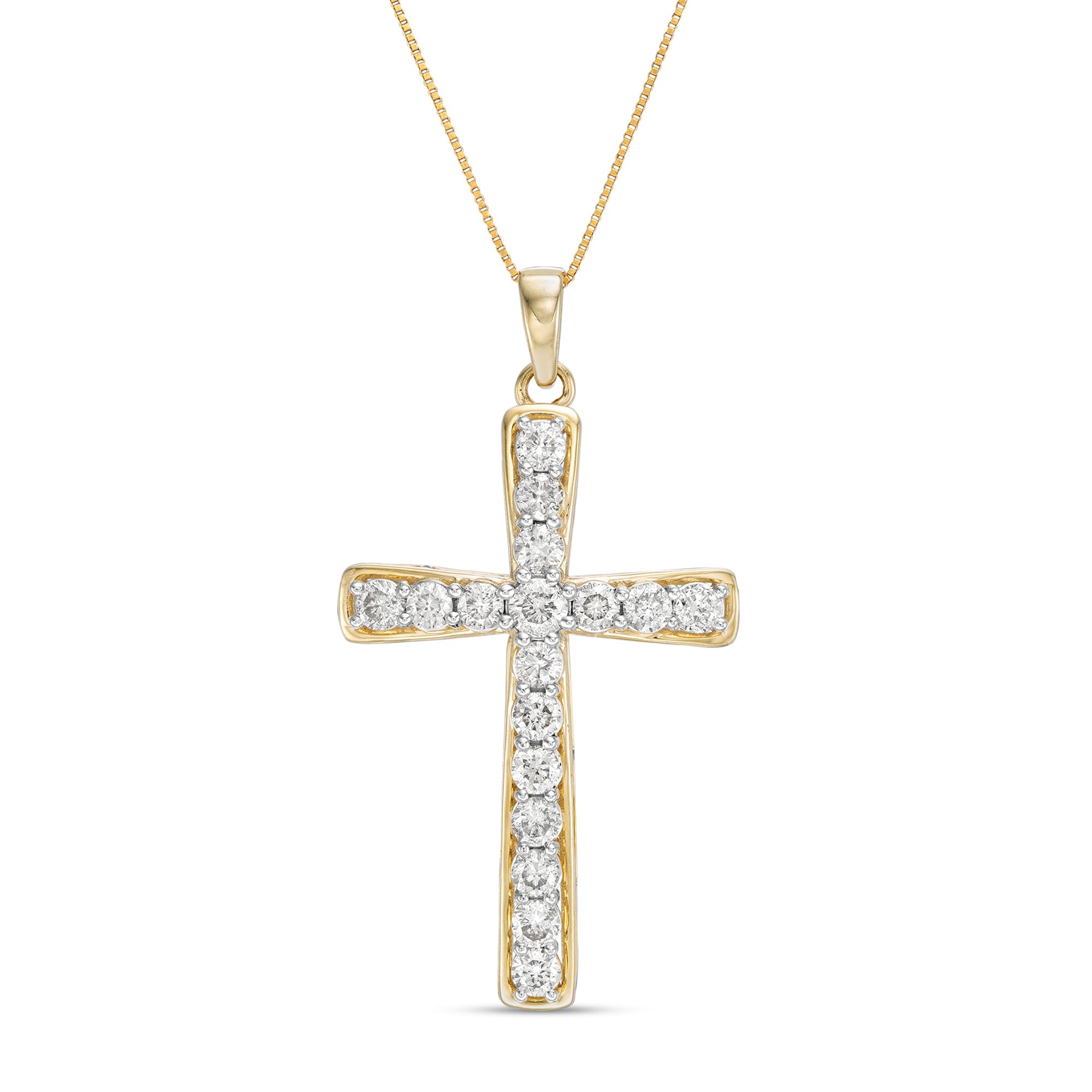 1 CT. T.W. Diamond Cross Pendant in 10K Gold | Zales Outlet