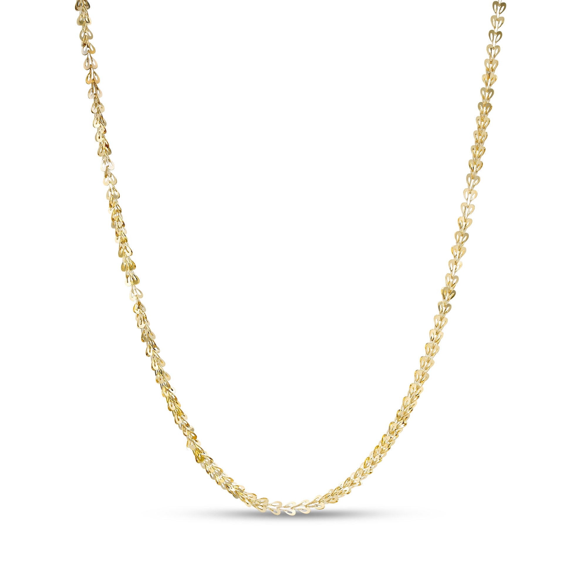 Fold-Over Heart Link Necklace in 10K Gold | Zales Outlet