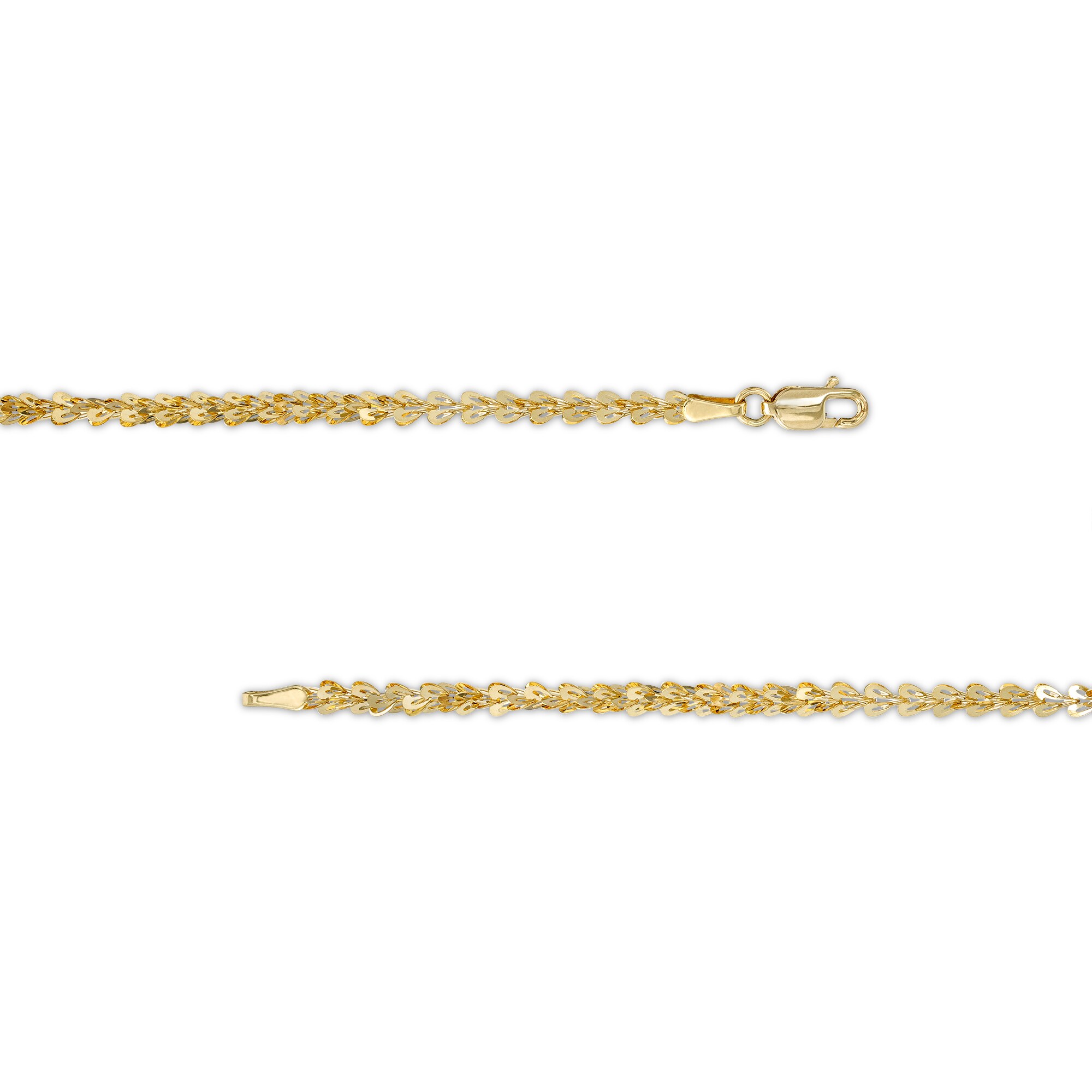 Fold-Over Heart Link Necklace in 10K Gold | Zales Outlet