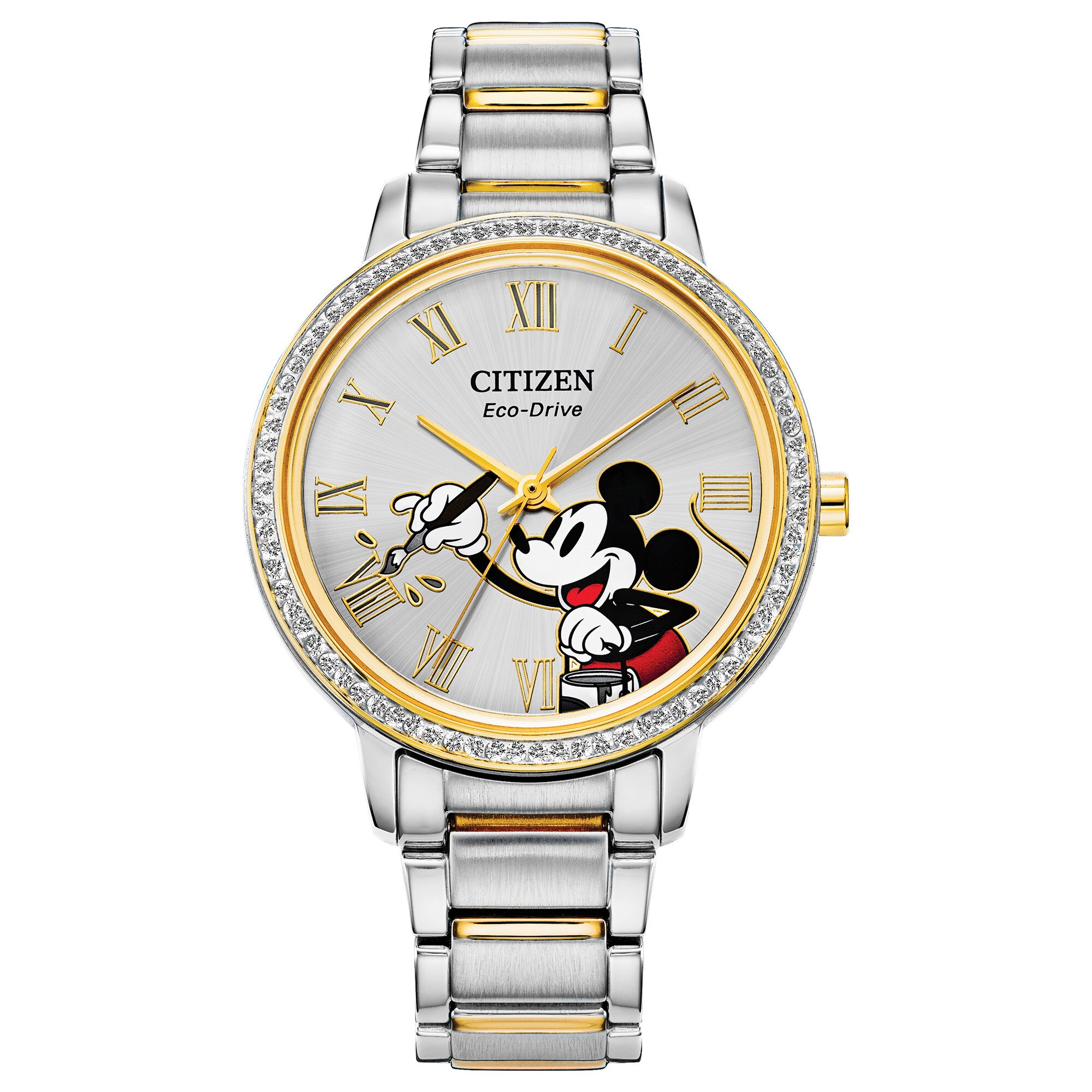 Ladies' Citizen Eco-Drive® Mickey Mouse Painter Crystal Accent Two