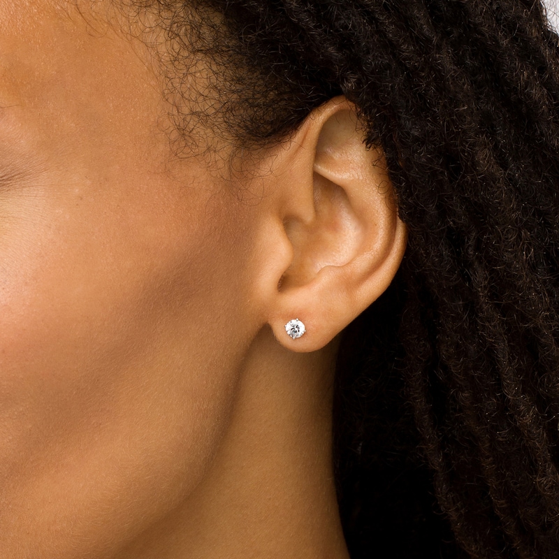 3/4 Certified Diamond Solitaire Stud Earrings in 14K