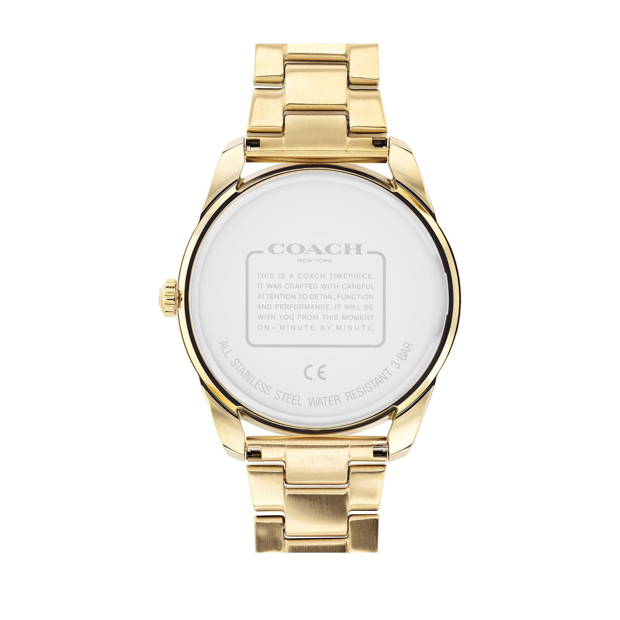 COACH PRESTON ゴールド 時計 Ladies' Coach Preston Multi-Color Crystal Accent Gold-Tone IP