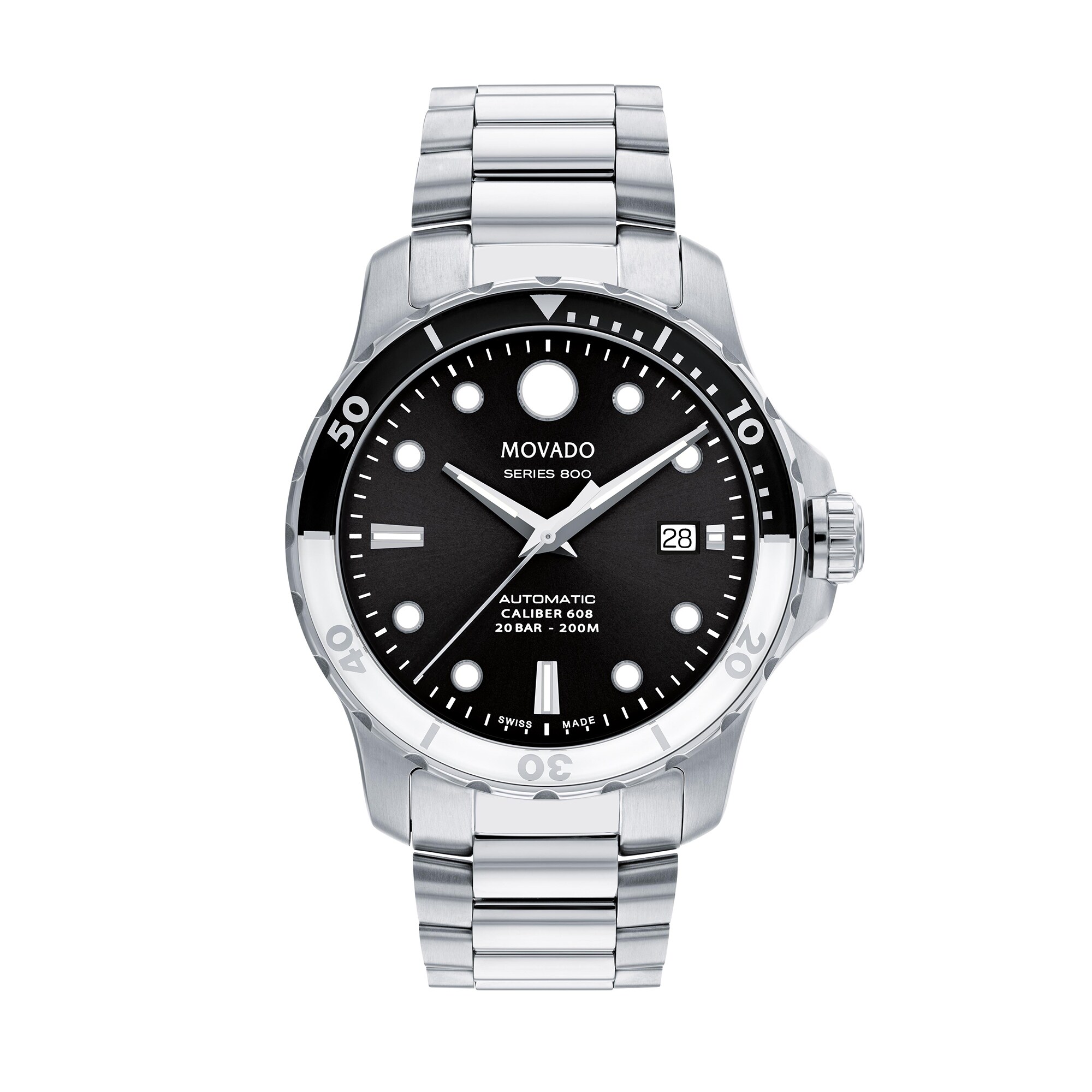Men's Movado Series 800® Automatic Watch with Black Carbon Fiber