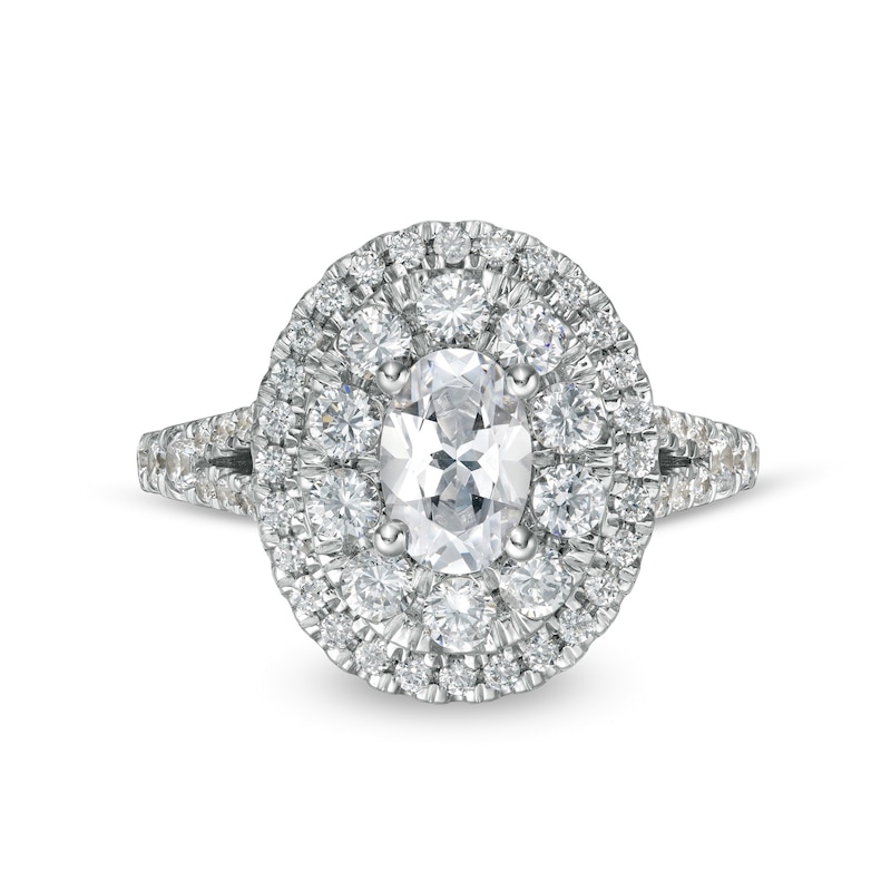 Zales Private Collection Certified Oval Diamond Split