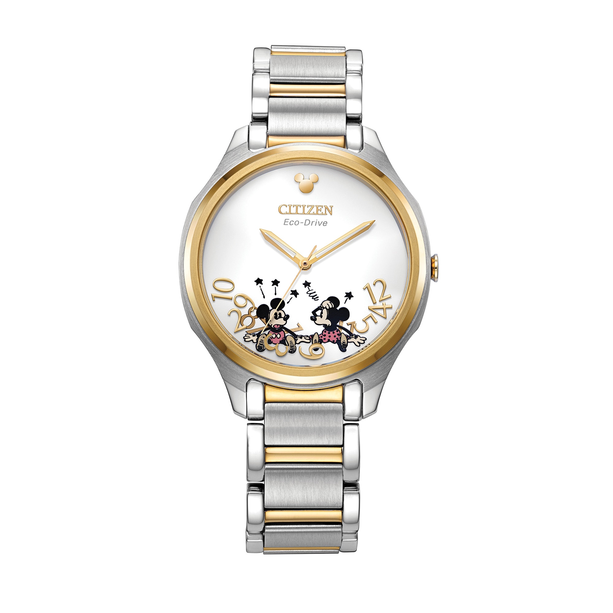 Ladies' Citizen Eco-Drive® Mickey & Minnie Mouse Two-Tone Watch