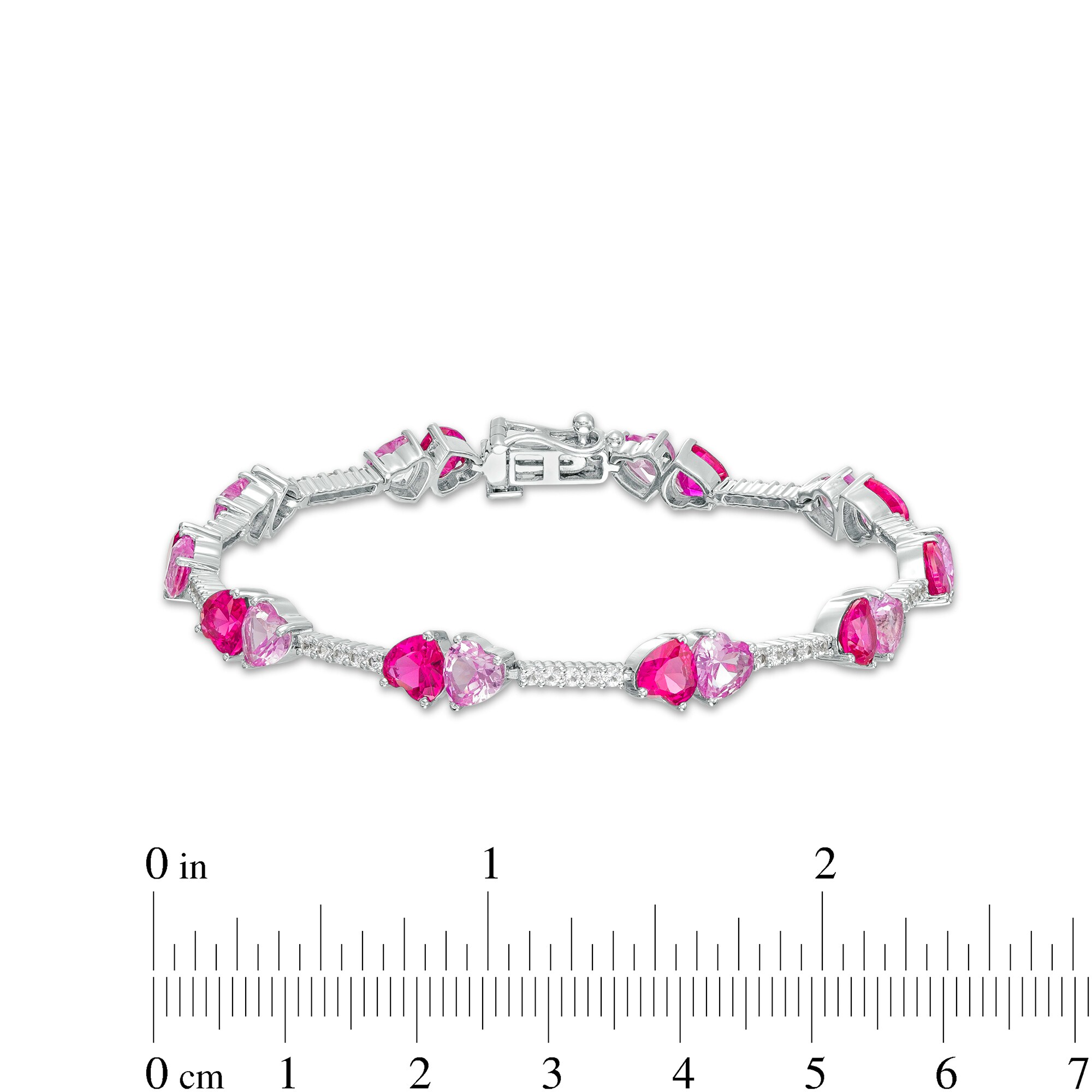 5.0mm Lab-Created Ruby, Pink and White Lab-Created Sapphire