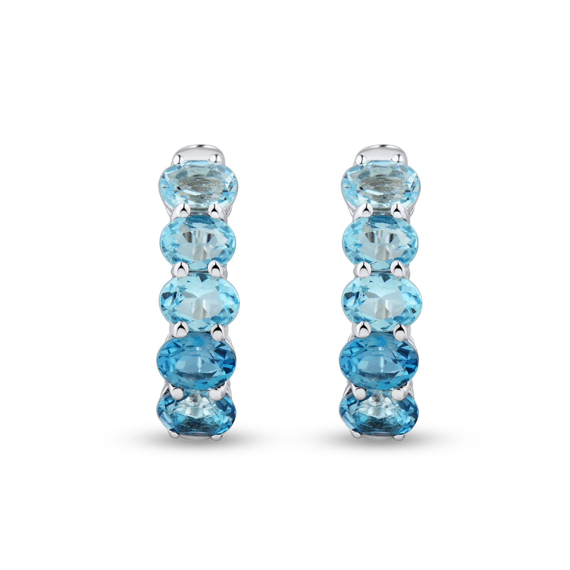 SilverStarJewel Natural Sky Blue Topaz Earrings – 5x7 & 6x8mm Rectangle Drops, 925 Sterling Silver (6.2 TCW)