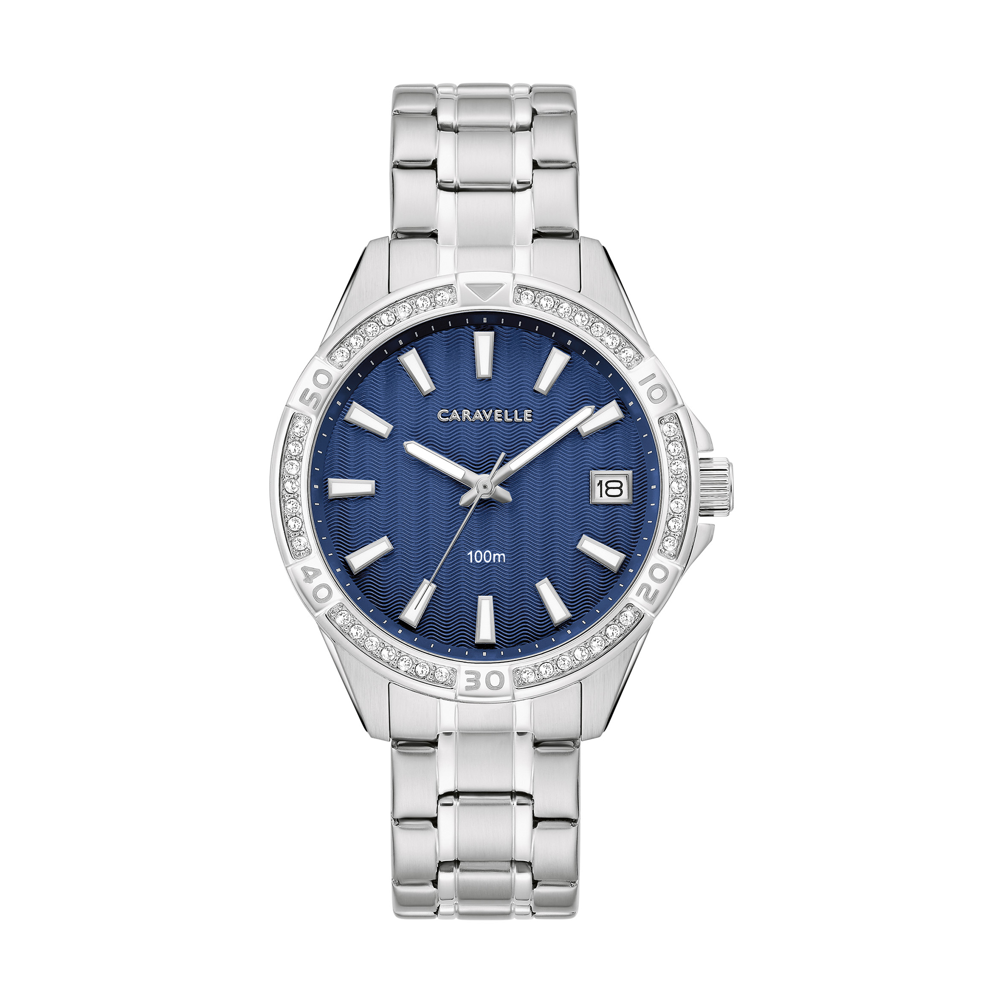 Caravelle crystal accent stainless steel watch NWT Caravelle by Bulova Women main image 2