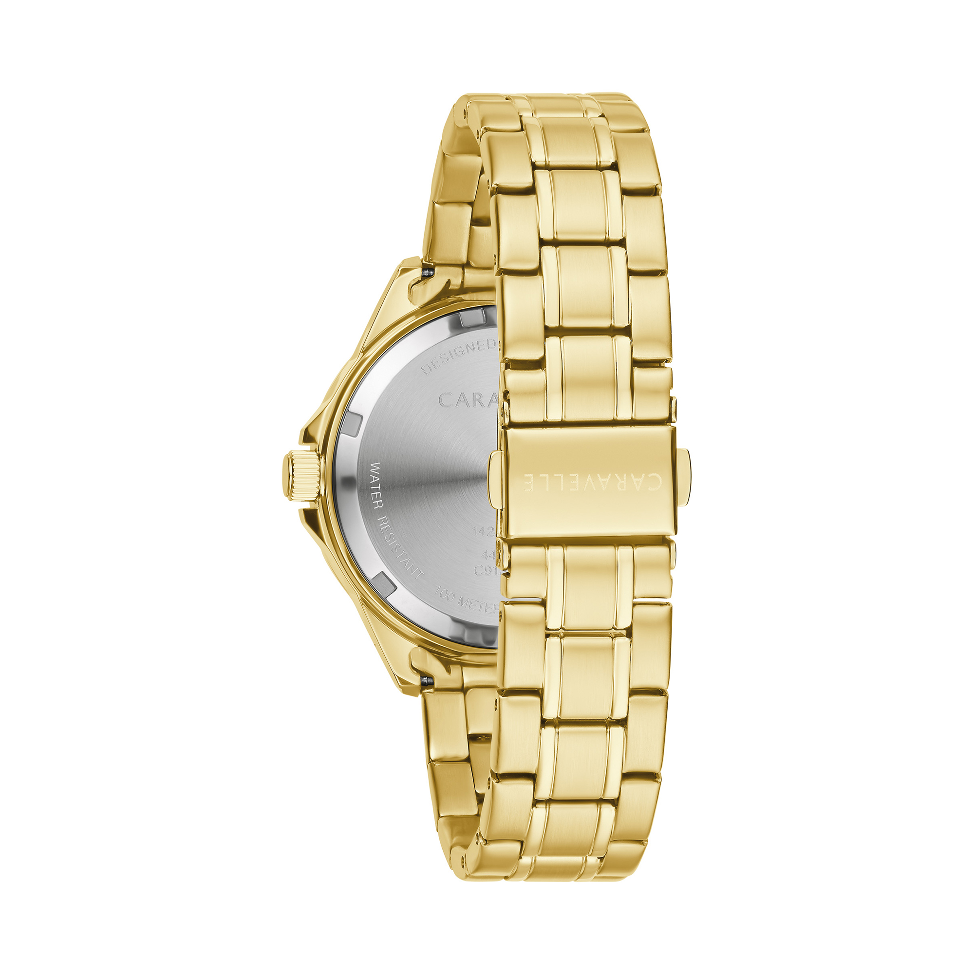 New in box Caravelle by Bulova Women\'s Crystal Accent Gold-Tone Mesh Watch 25070075_fpx.tif?$filterlrg$&  main image 3