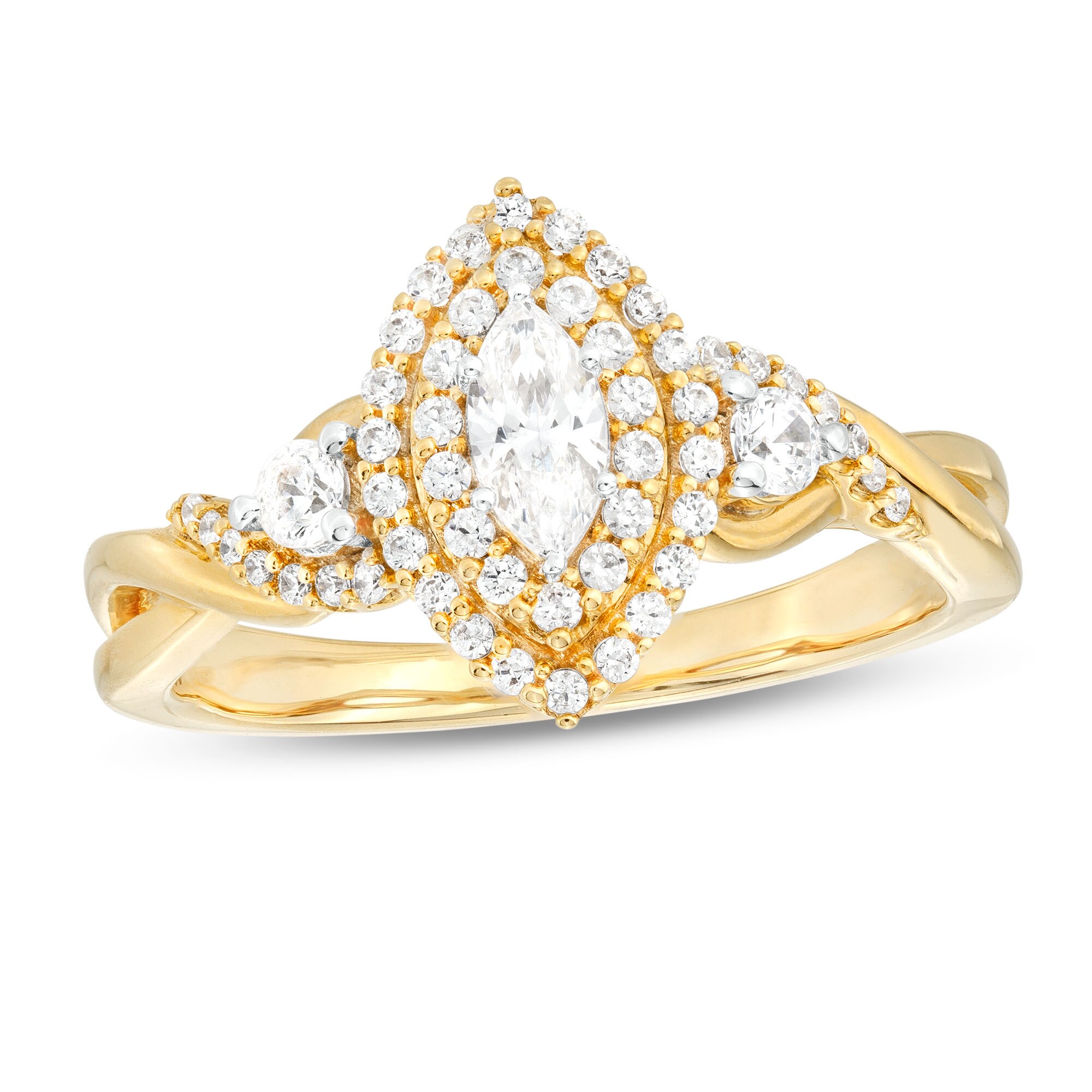 5/8 CT. T.W. Marquise Diamond Frame Past Present Future® Twist